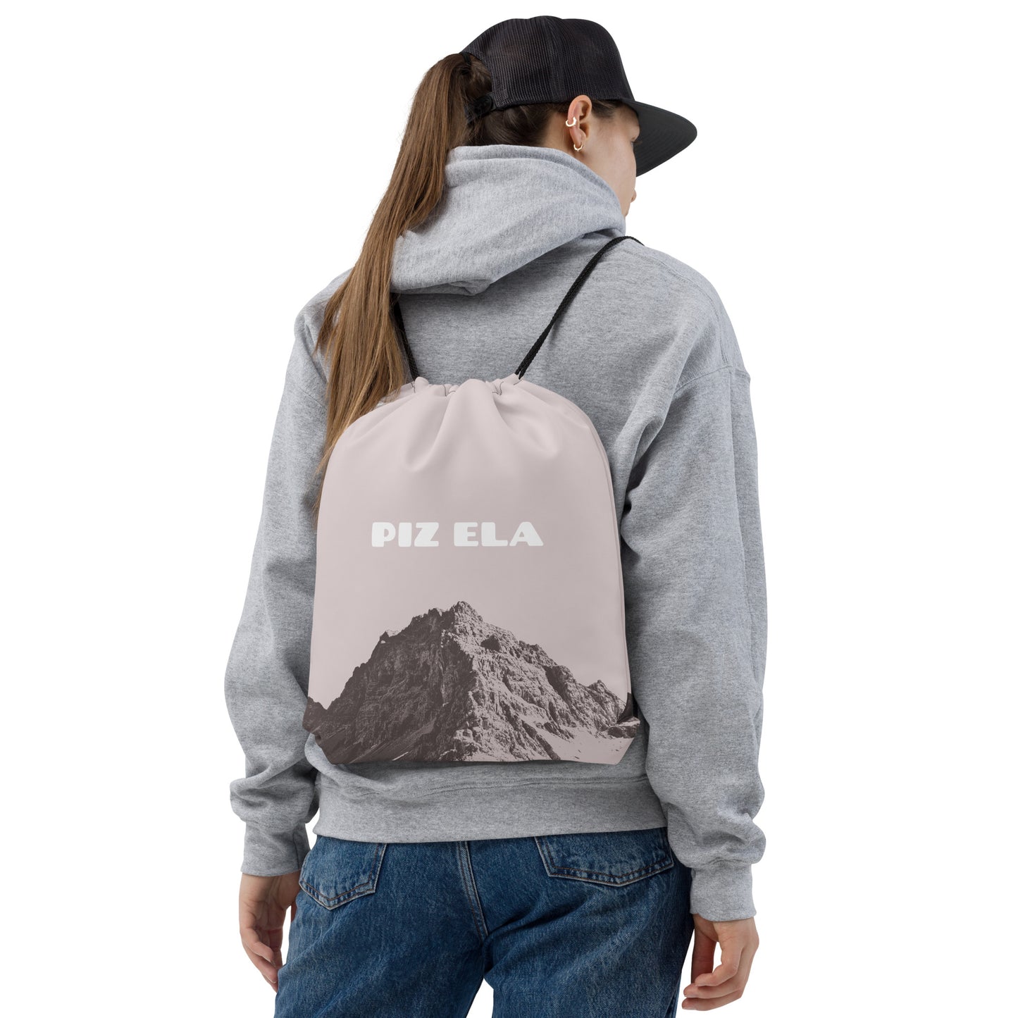 Roter Sportbeutel "Piz Ela" mit Kordelzug, ideal für Sport und Freizeit