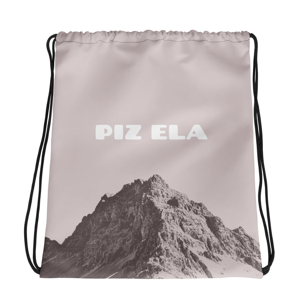 Roter Sportbeutel 'Piz Ela' mit Kordelzug, seitliche Ansicht, ideal für Sport und Freizeit