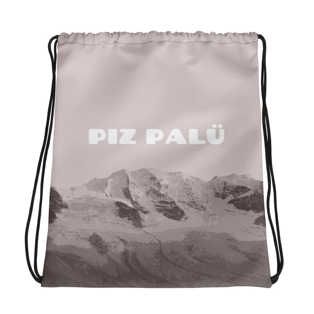 Roter Kordelzugbeutel 'Piz Palü' aus strapazierfähigem Material, ideal für Sport und Freizeit