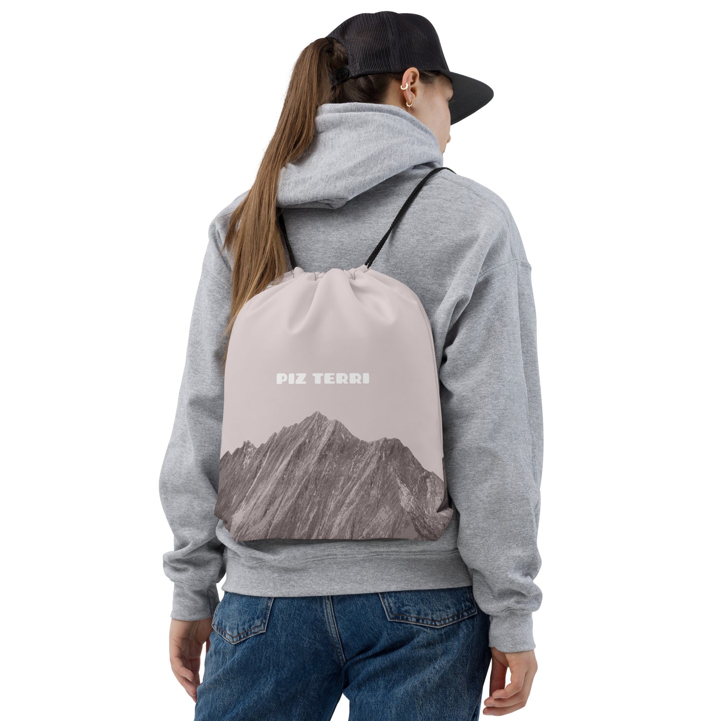 Roter Sportbeutel "Piz Terri" mit Kordelzug, ideal für Fitness und Freizeit