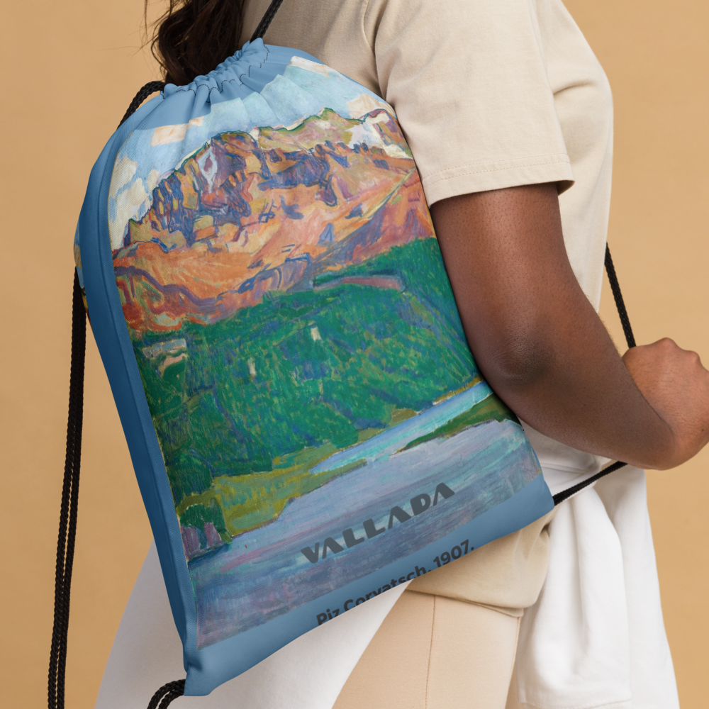 Sportbeutel mit Kordelzug, Schultertrageoption, Piz Corvatsch Motiv von Ferdinand Hodler