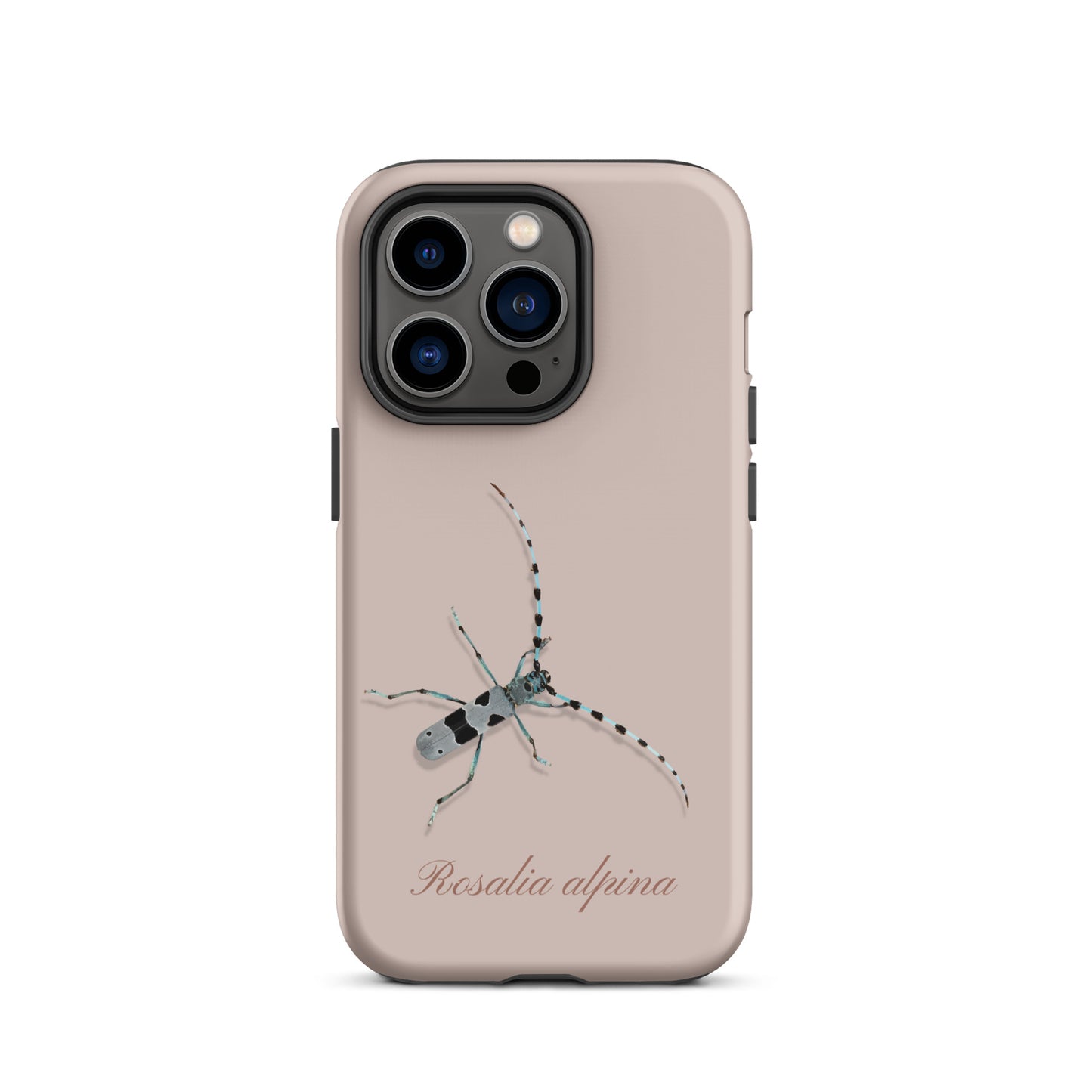 Rosa iPhone-Hülle mit Alpenbock-Motiv, schützende Silikonhülle für iPhone