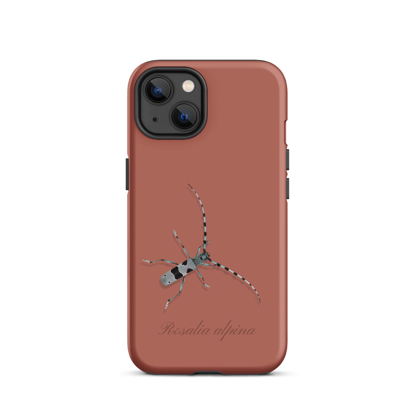 Ziegelrotes iPhone Case mit Alpenbock-Motiv, robuste Handyhülle mit Naturdesign