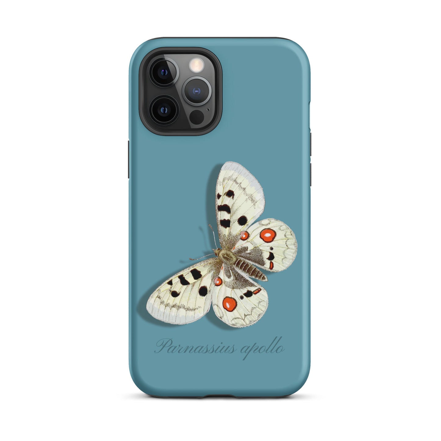 iPhone Hülle Apollofalter in Gletscherwasserblau für Apple iPhone 12 Pro Max mit Schmetterlingsmuster