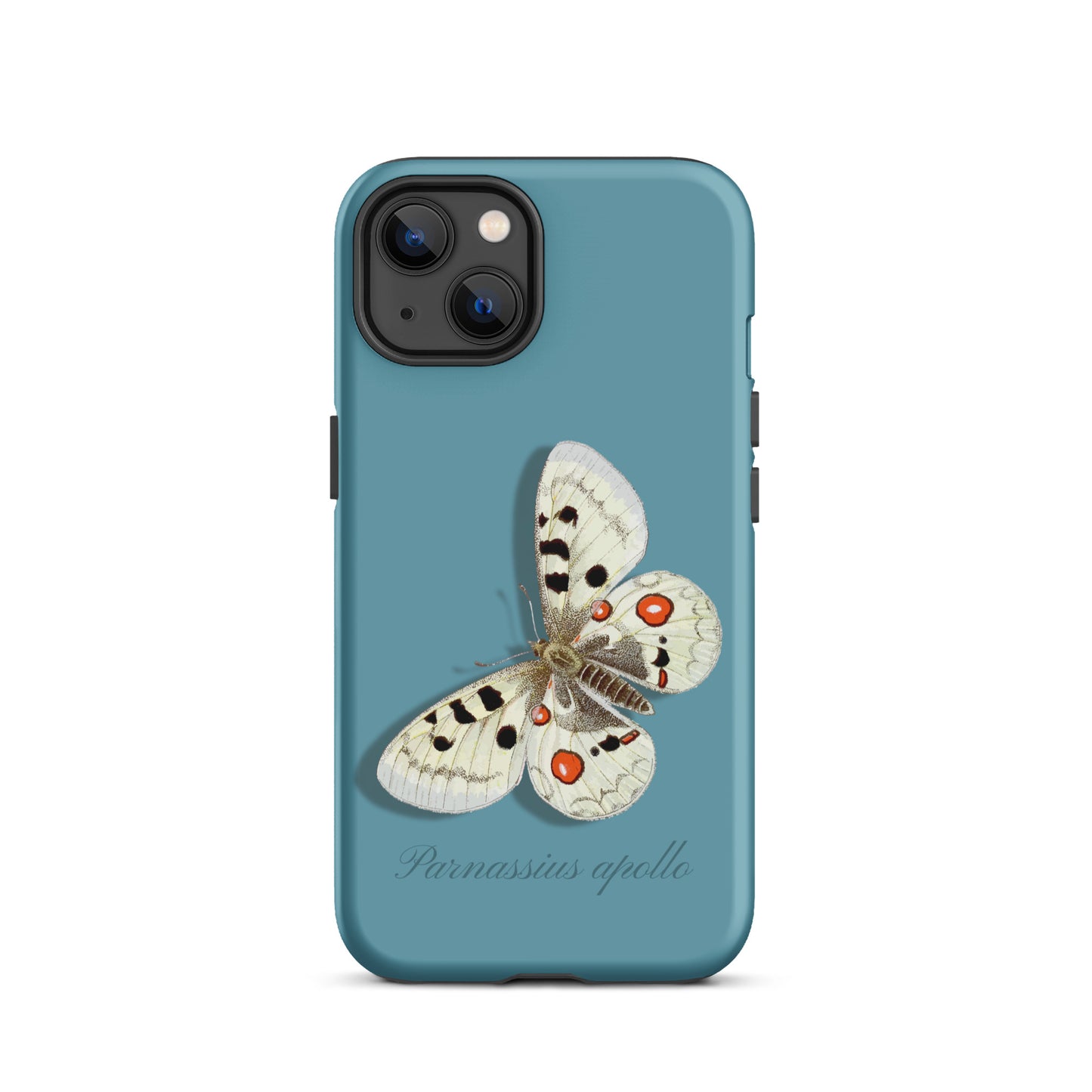 Handyhülle Apollofalter in Gletscherwasserblau für iPhone, Schmetterlingsdesign