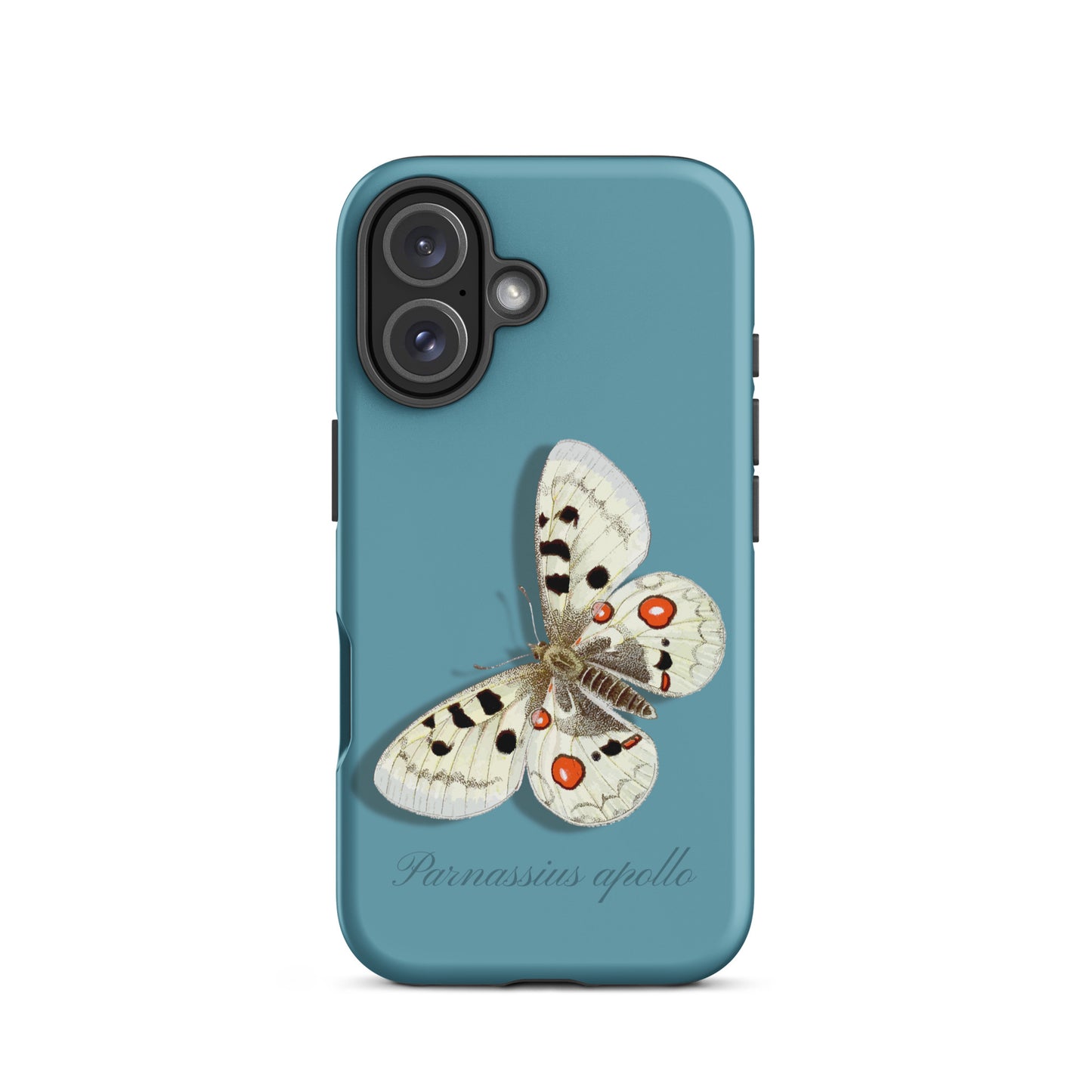 iPhone Case Apollofalter in Gletscherwasserblau mit Schmetterlingsmuster, passend für Apple iPhone 16