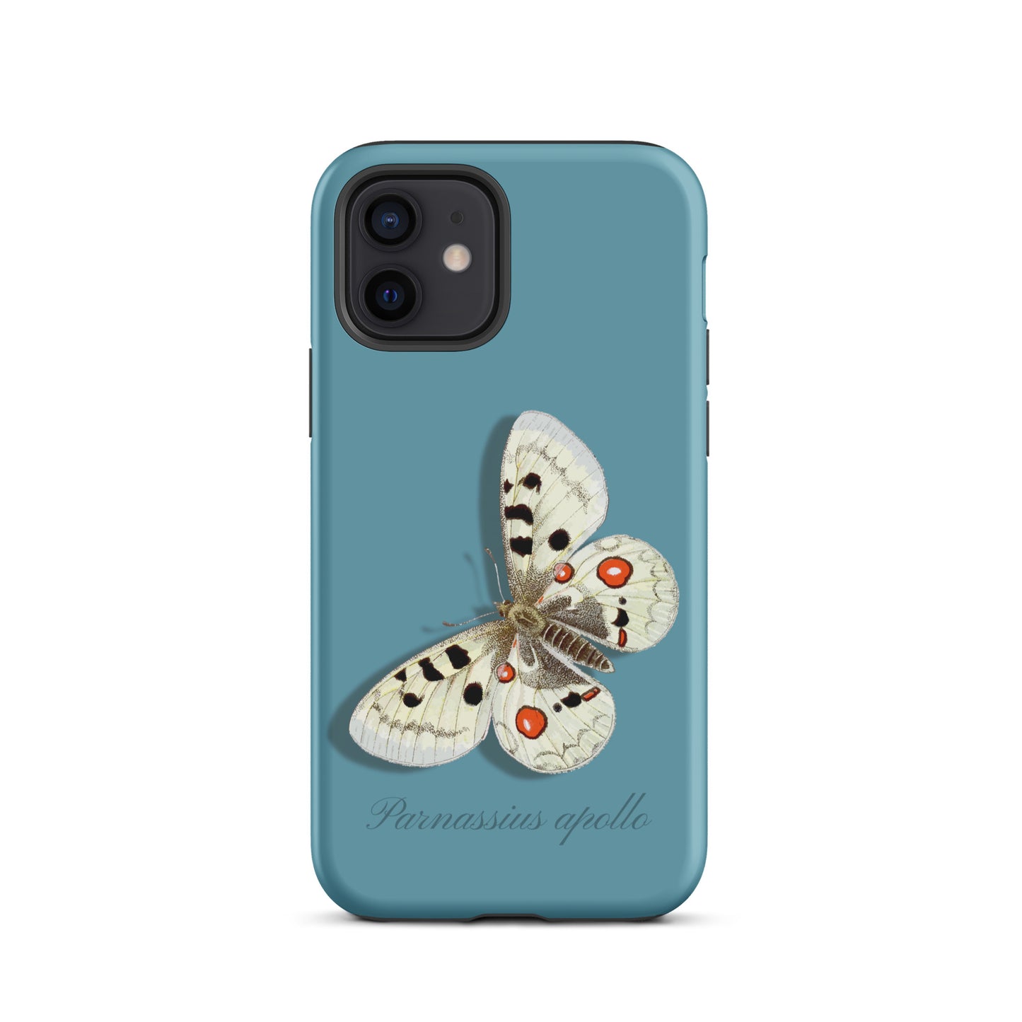 Handyhülle Apollofalter in Gletscherwasserblau für Apple iPhone 12 mit Schmetterlingsmotiv