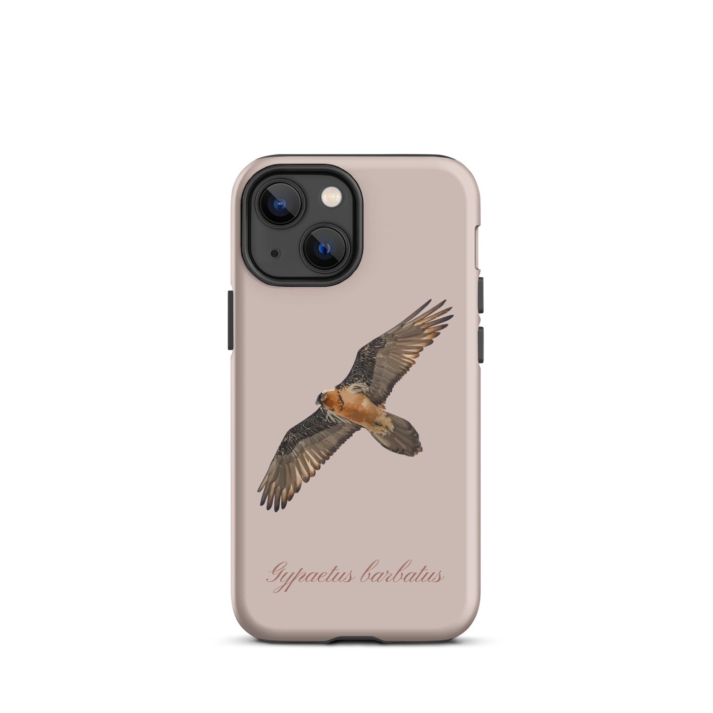 Rosa Handyhülle für iPhone mit Bartgeier-Motiv, robustes Design, präzise Aussparungen