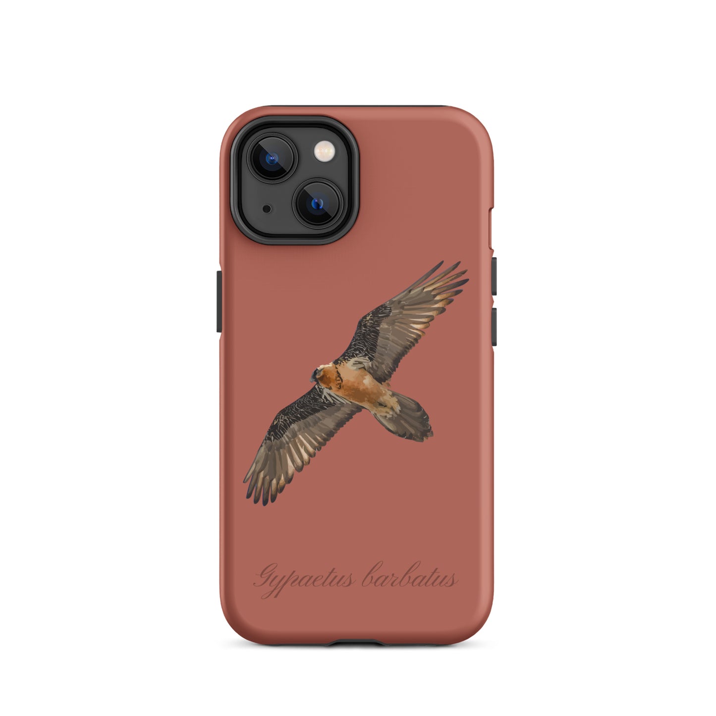 iPhone Case mit Bartgeier-Motiv in Ziegelrot, robuste Handyhülle aus hochwertigem Material