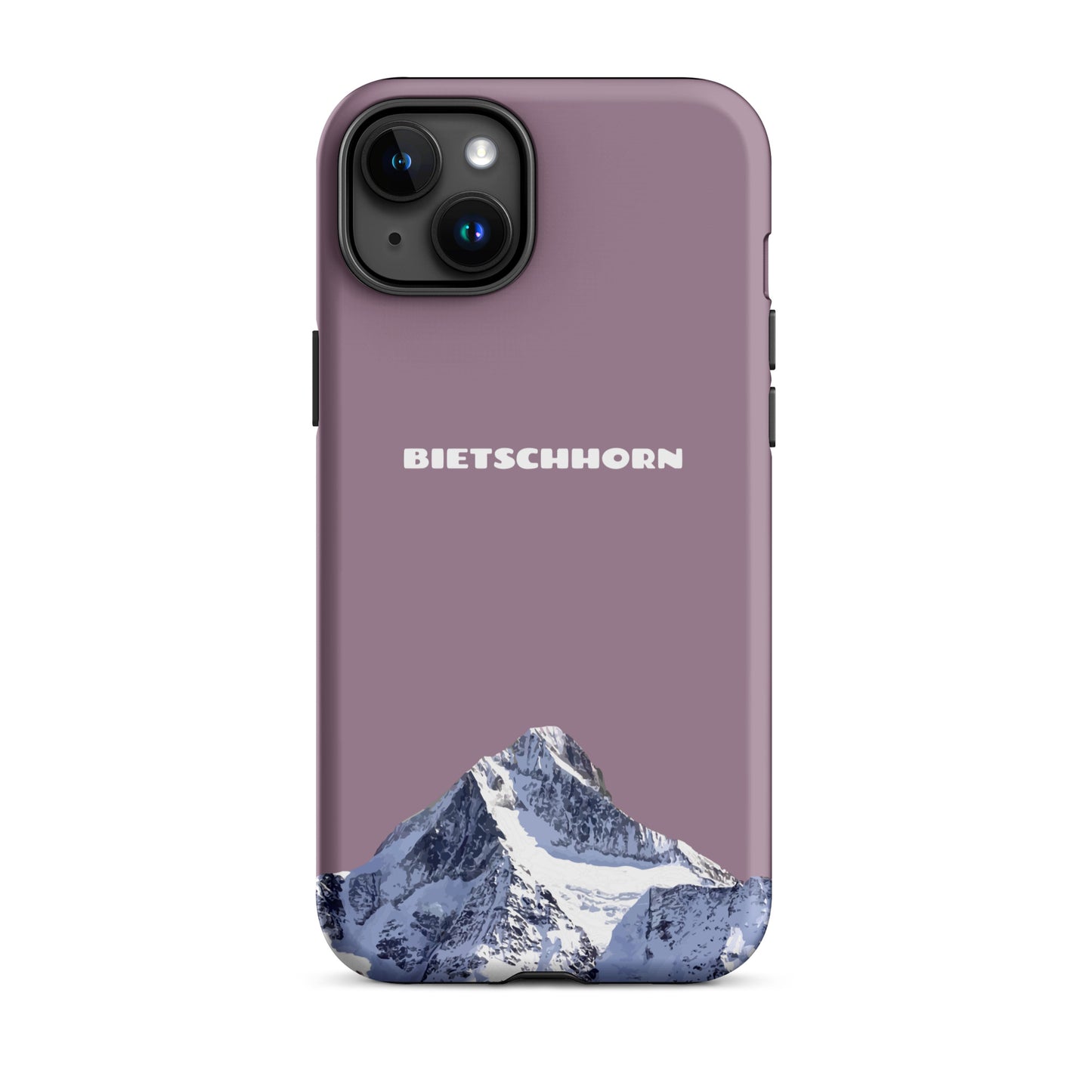 iPhone Case - Bietschhorn - Pastellviolett: Hard Case für Apple iPhone mit dem Berggipfel des Bietschhorn im Wallis