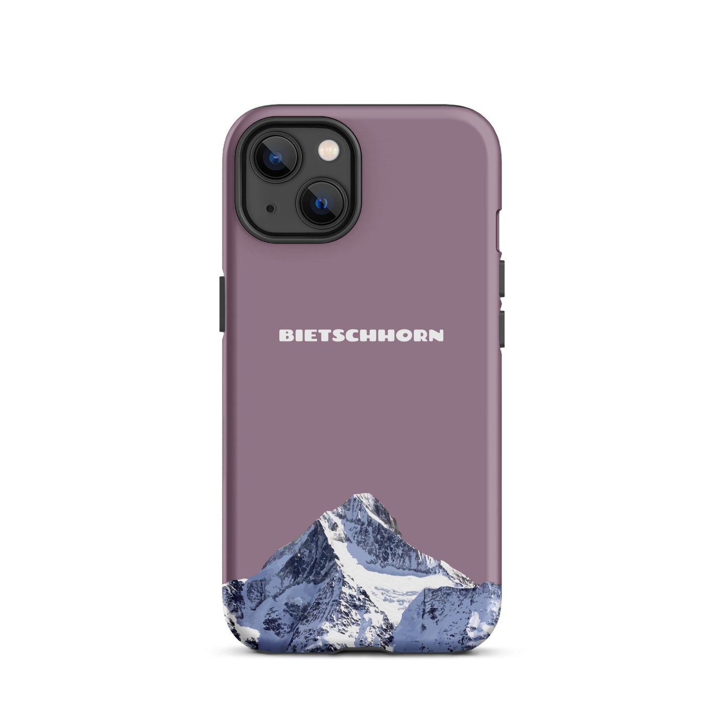 iPhone Case - Bietschhorn - Pastellviolett: Hard Case für Apple iPhone mit dem Berggipfel des Bietschhorn im Wallis