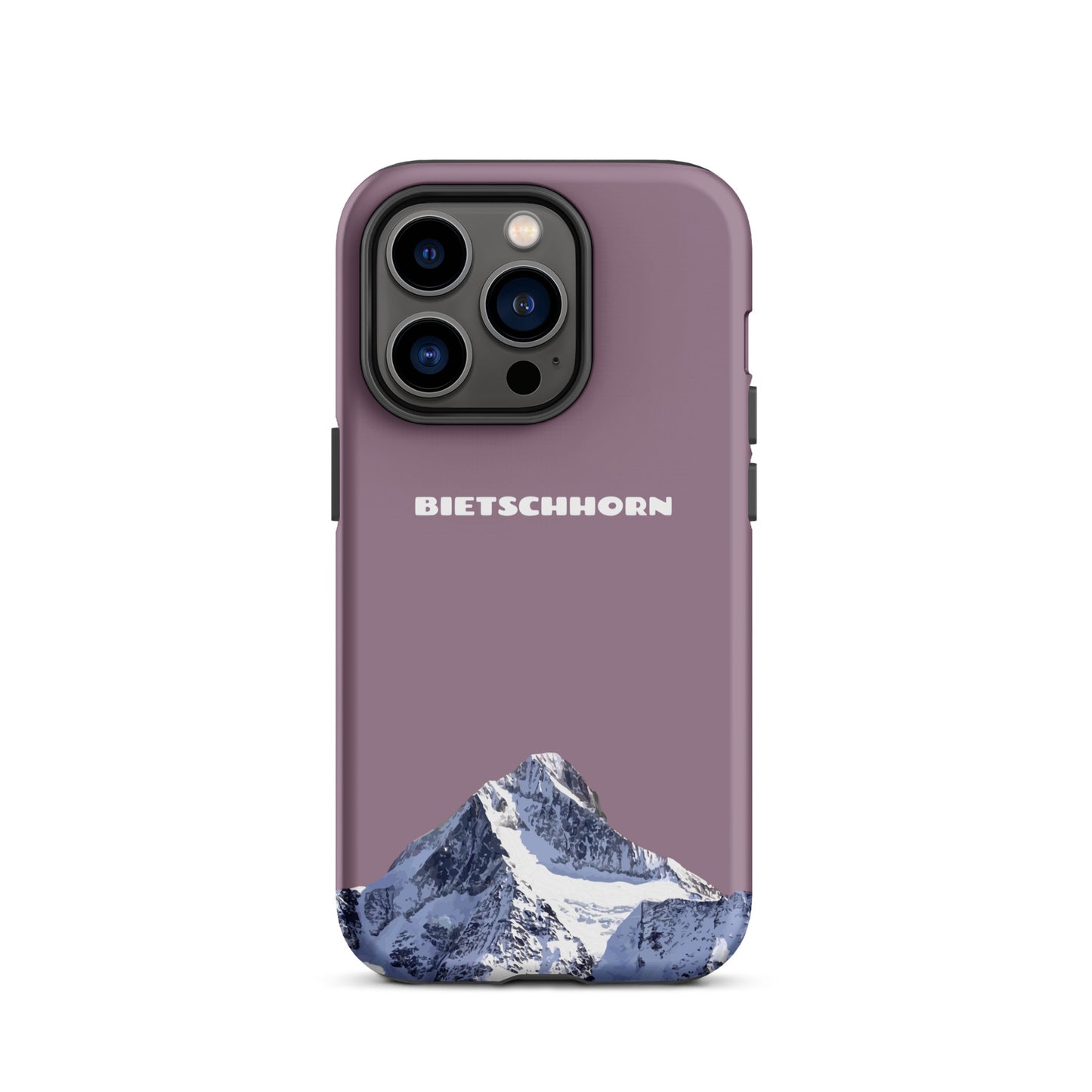 iPhone Case - Bietschhorn - Pastellviolett: Hard Case für Apple iPhone mit dem Berggipfel des Bietschhorn im Wallis