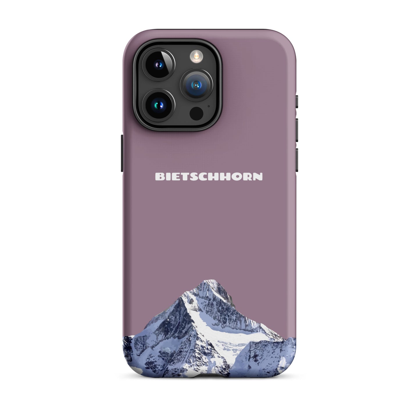 iPhone Case - Bietschhorn - Pastellviolett: Hard Case für Apple iPhone mit dem Berggipfel des Bietschhorn im Wallis