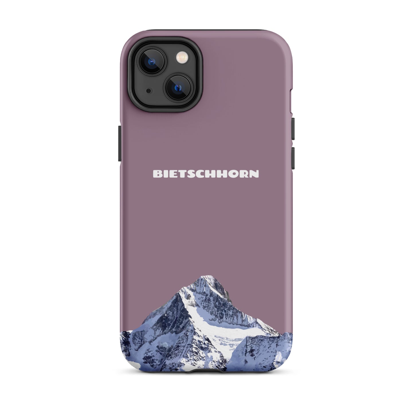 iPhone Case - Bietschhorn - Pastellviolett: Hard Case für Apple iPhone mit dem Berggipfel des Bietschhorn im Wallis