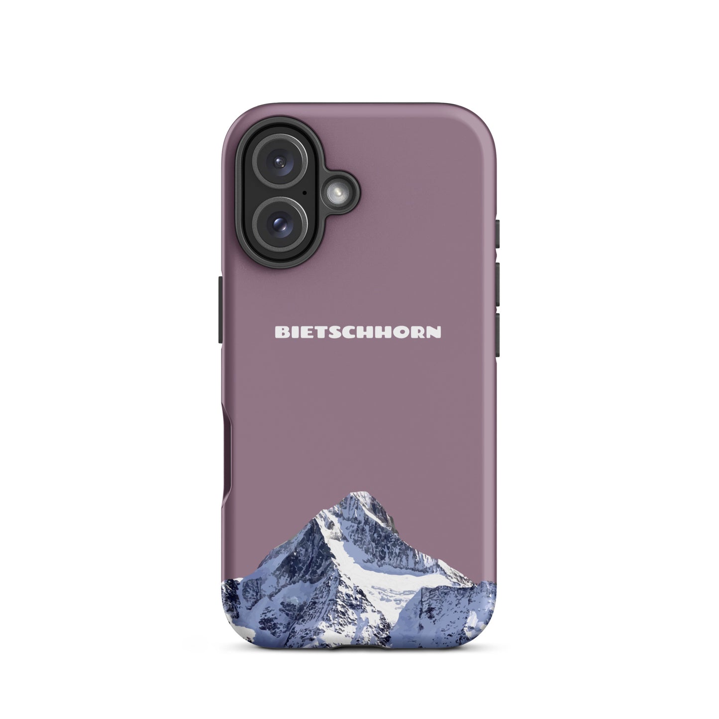 iPhone Case - Bietschhorn - Pastellviolett: Hard Case für Apple iPhone mit dem Berggipfel des Bietschhorn im Wallis