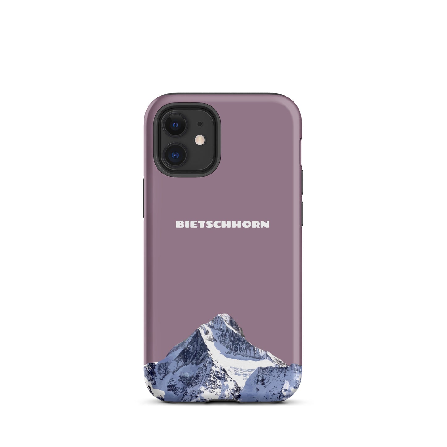 iPhone Case - Bietschhorn - Pastellviolett: Hard Case für Apple iPhone mit dem Berggipfel des Bietschhorn im Wallis