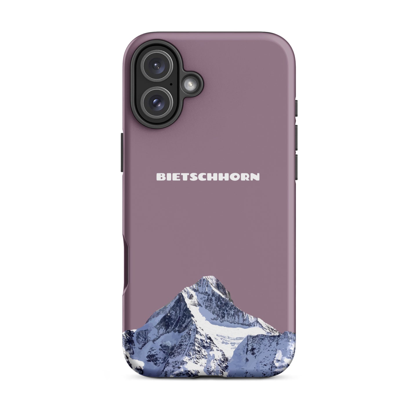 iPhone Case - Bietschhorn - Pastellviolett: Hard Case für Apple iPhone mit dem Berggipfel des Bietschhorn im Wallis
