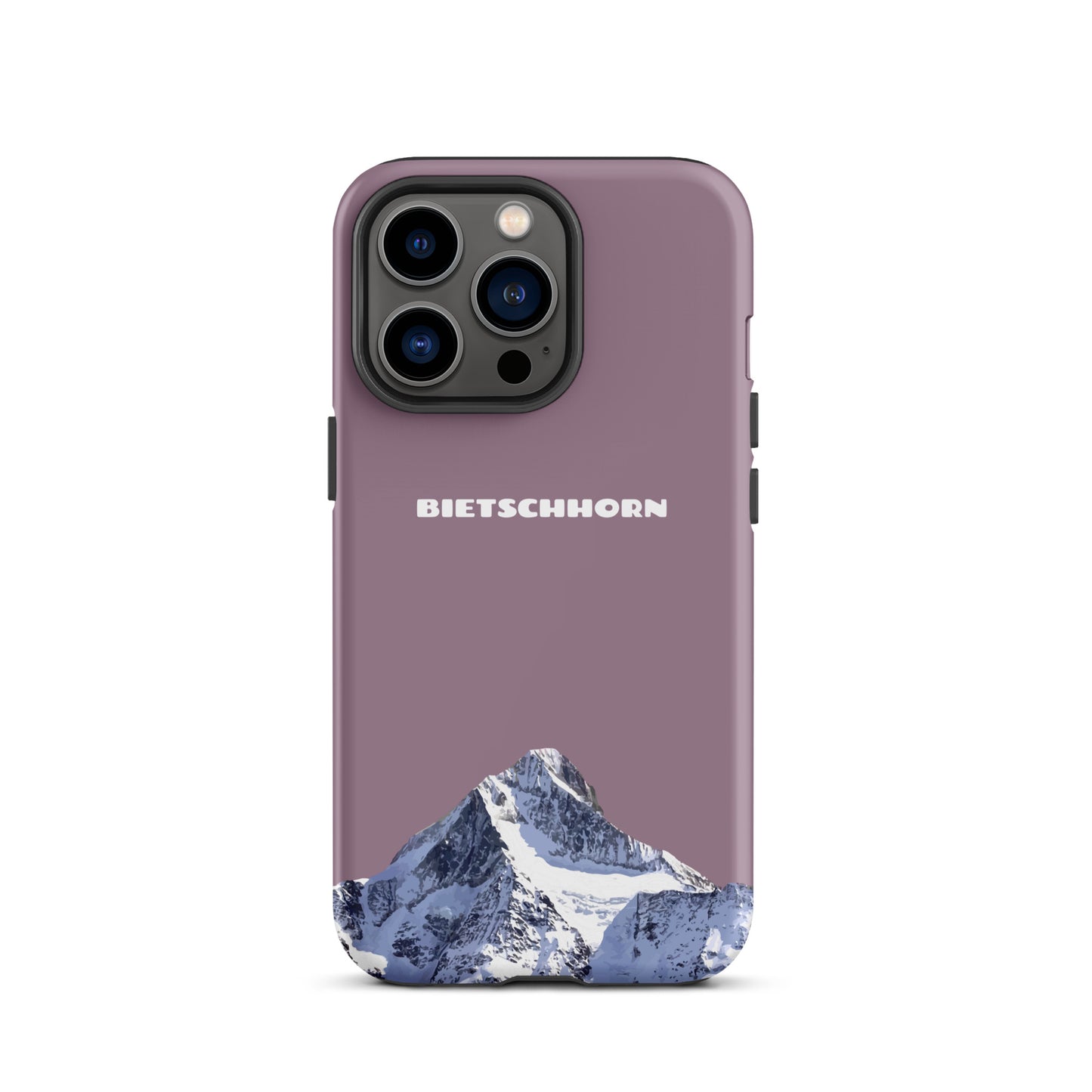 iPhone Case - Bietschhorn - Pastellviolett: Hard Case für Apple iPhone mit dem Berggipfel des Bietschhorn im Wallis