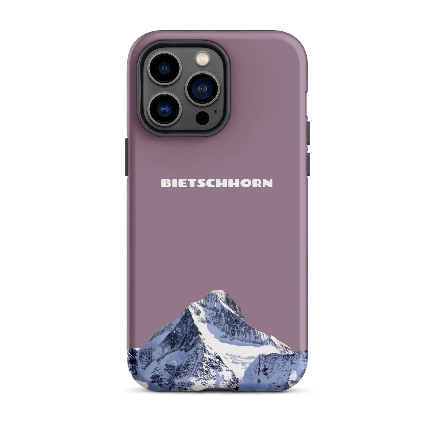 iPhone Case - Bietschhorn - Pastellviolett: Hard Case für Apple iPhone mit dem Berggipfel des Bietschhorn im Wallis