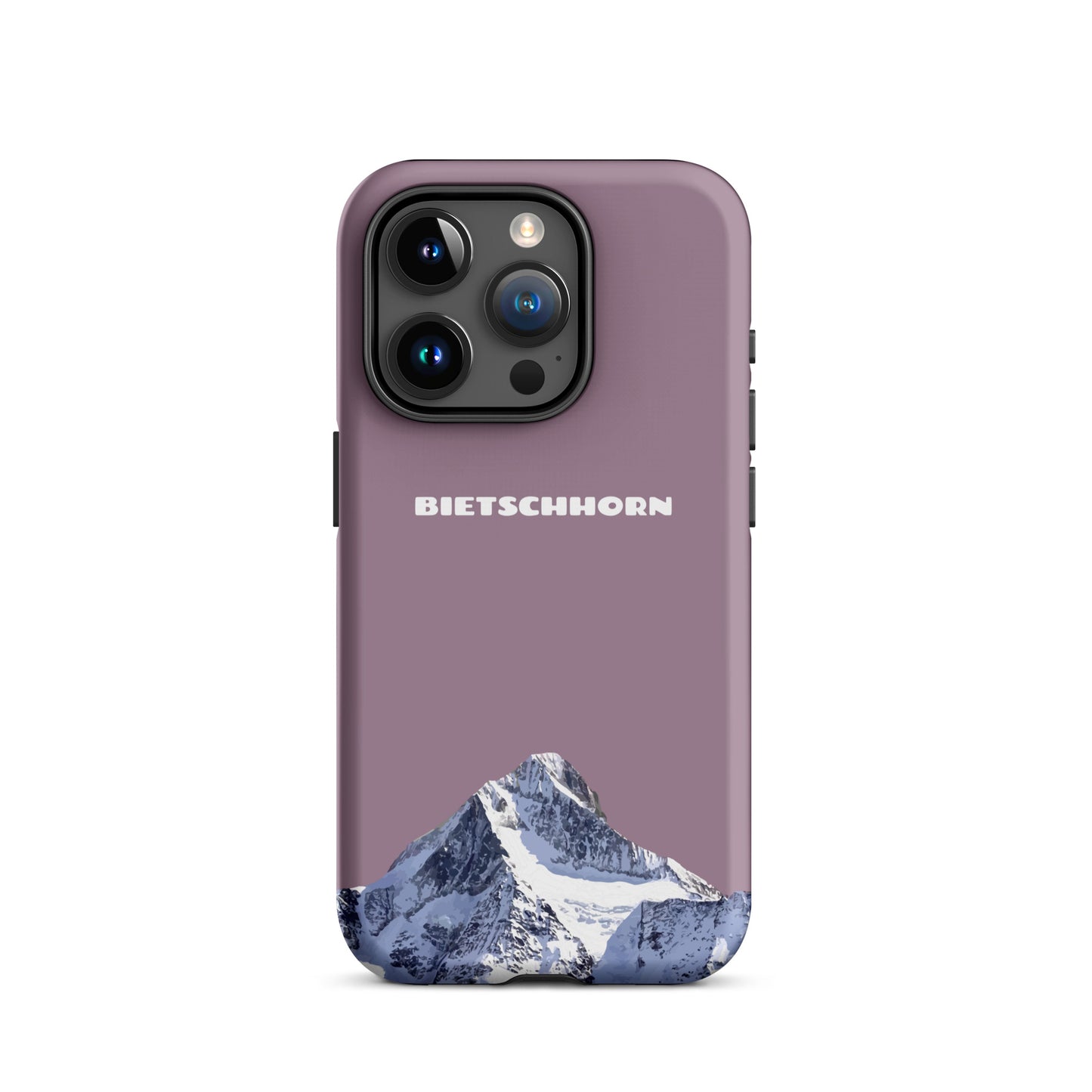 iPhone Case - Bietschhorn - Pastellviolett: Hard Case für Apple iPhone mit dem Berggipfel des Bietschhorn im Wallis
