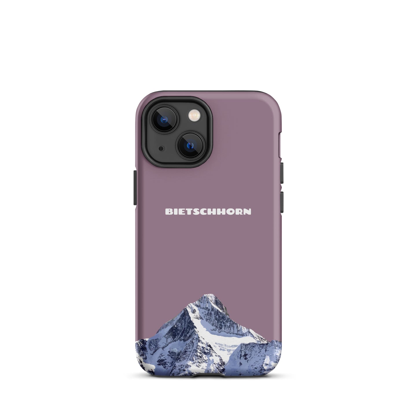 iPhone Case - Bietschhorn - Pastellviolett: Hard Case für Apple iPhone mit dem Berggipfel des Bietschhorn im Wallis