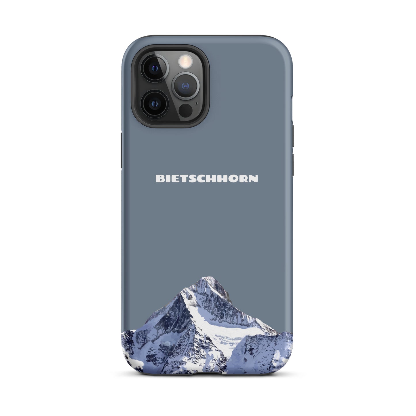 iPhone Case - Bietschhorn - Schiefergrau: Hard Case für Apple iPhone mit dem Berggipfel des Bietschhorn im Wallis