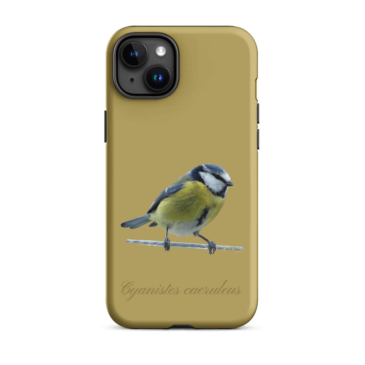 Schutzhülle für Apple iPhone: iPhone Case - Blaumeise - Ockergelb