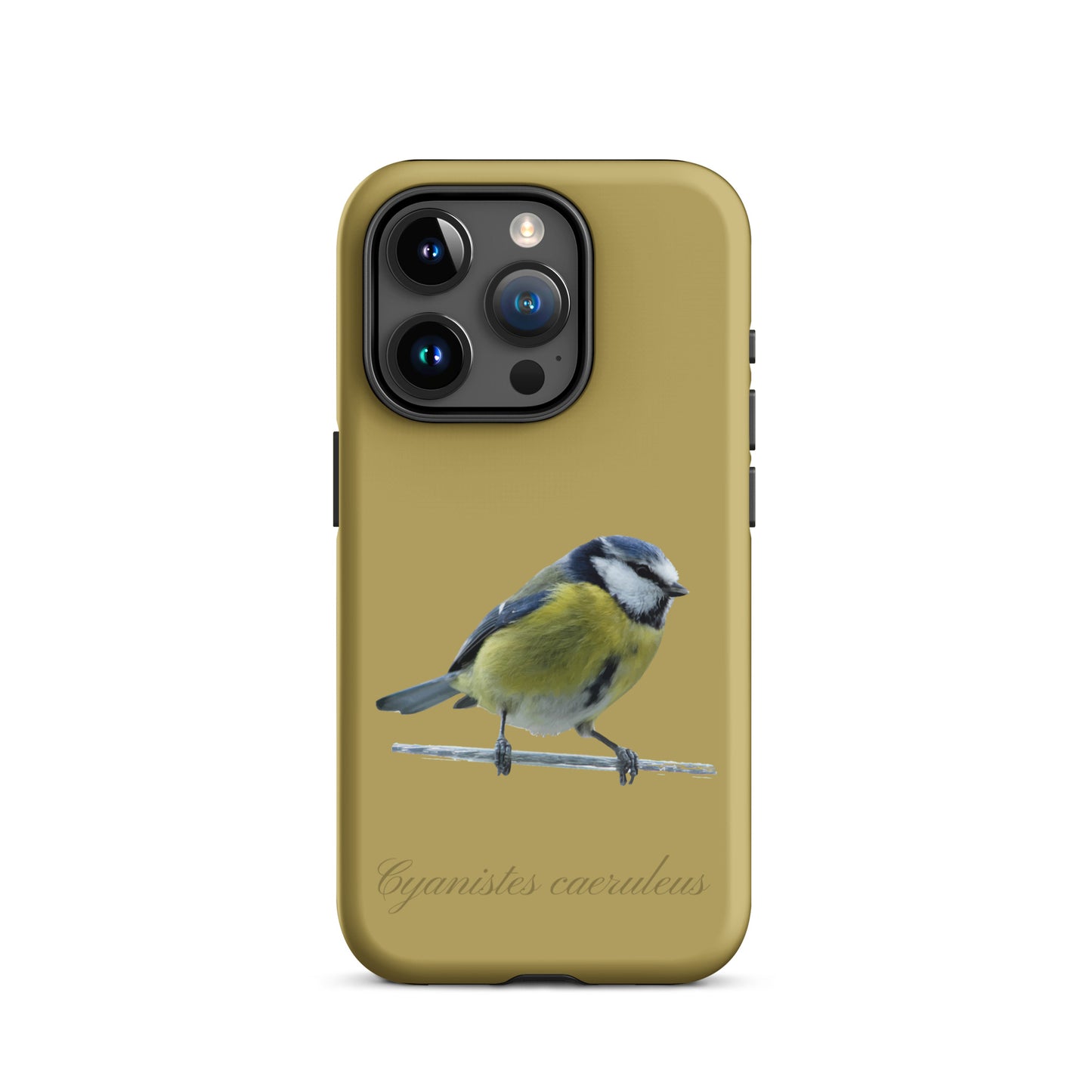 Schutzhülle für Apple iPhone: iPhone Case - Blaumeise - Ockergelb