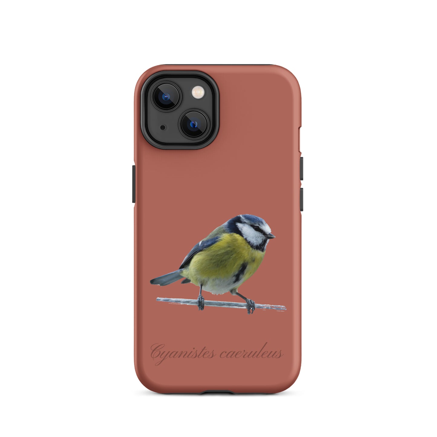 Schutzhülle für Apple iPhone: iPhone Case - Blaumeise - Ziegelrot