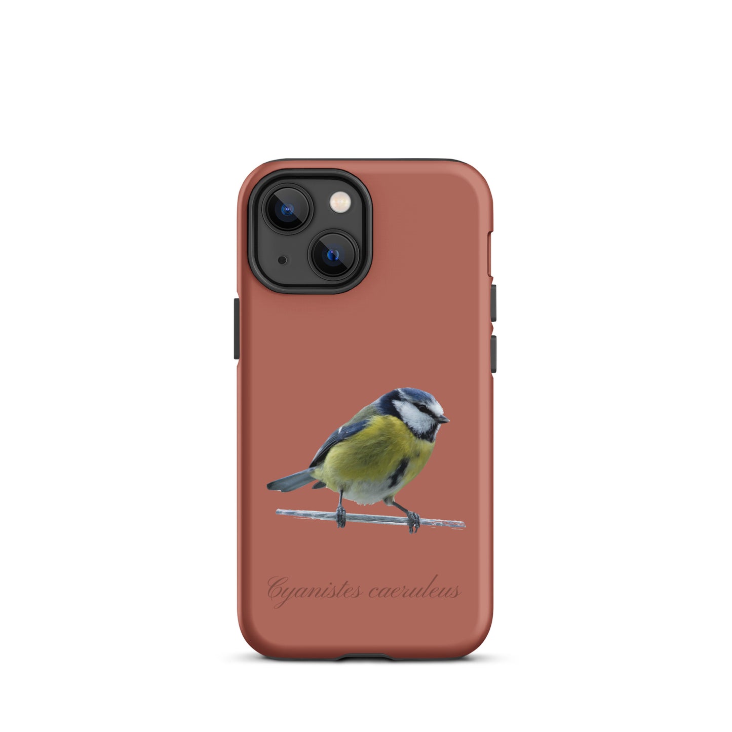Schutzhülle für Apple iPhone: iPhone Case - Blaumeise - Ziegelrot