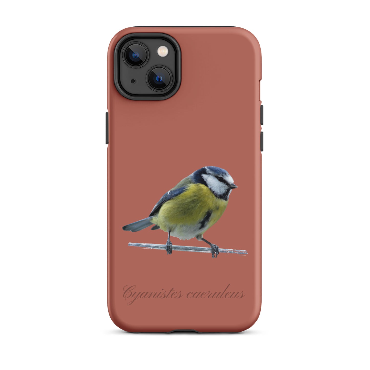 Schutzhülle für Apple iPhone: iPhone Case - Blaumeise - Ziegelrot
