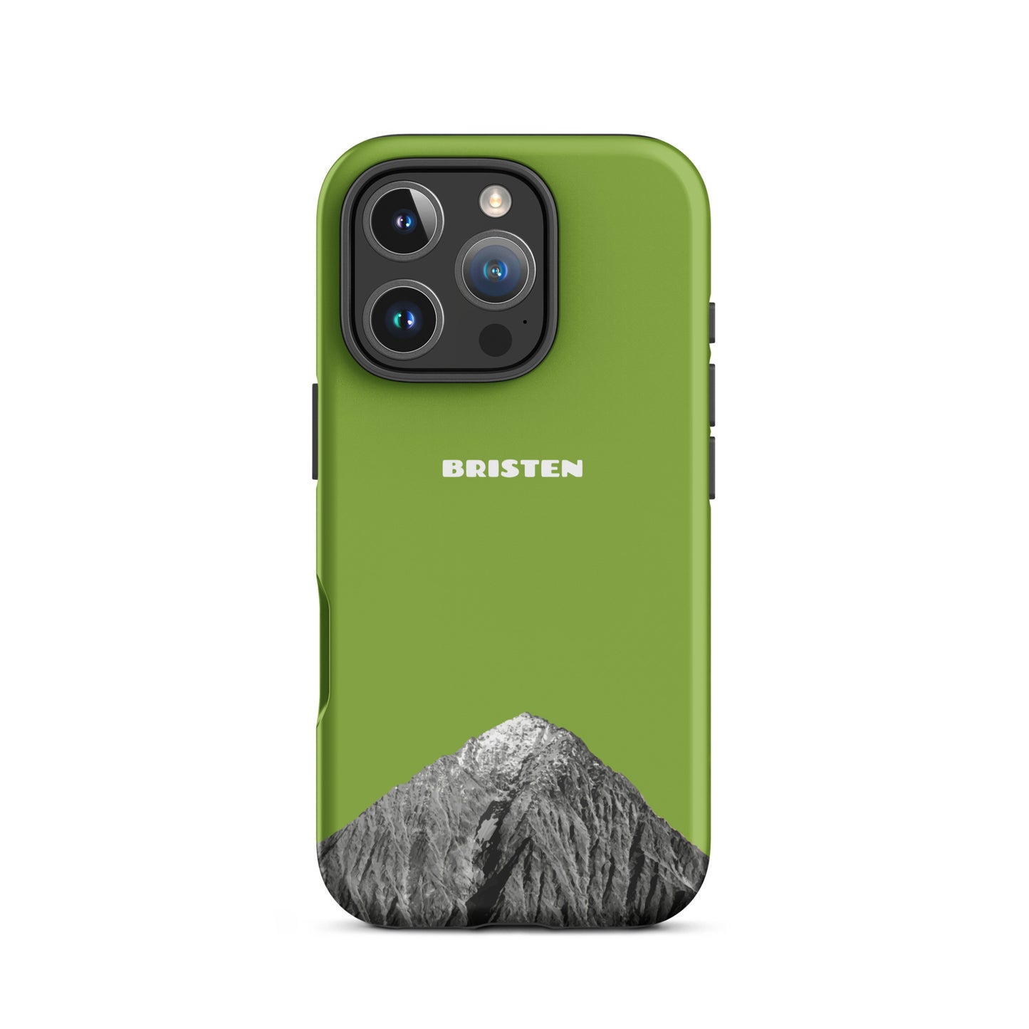 Gelbgrüne iPhone-Hülle aus Silikon für Apple iPhone 16 Pro, schockabsorbierend und mit präzisen Ausschnitten