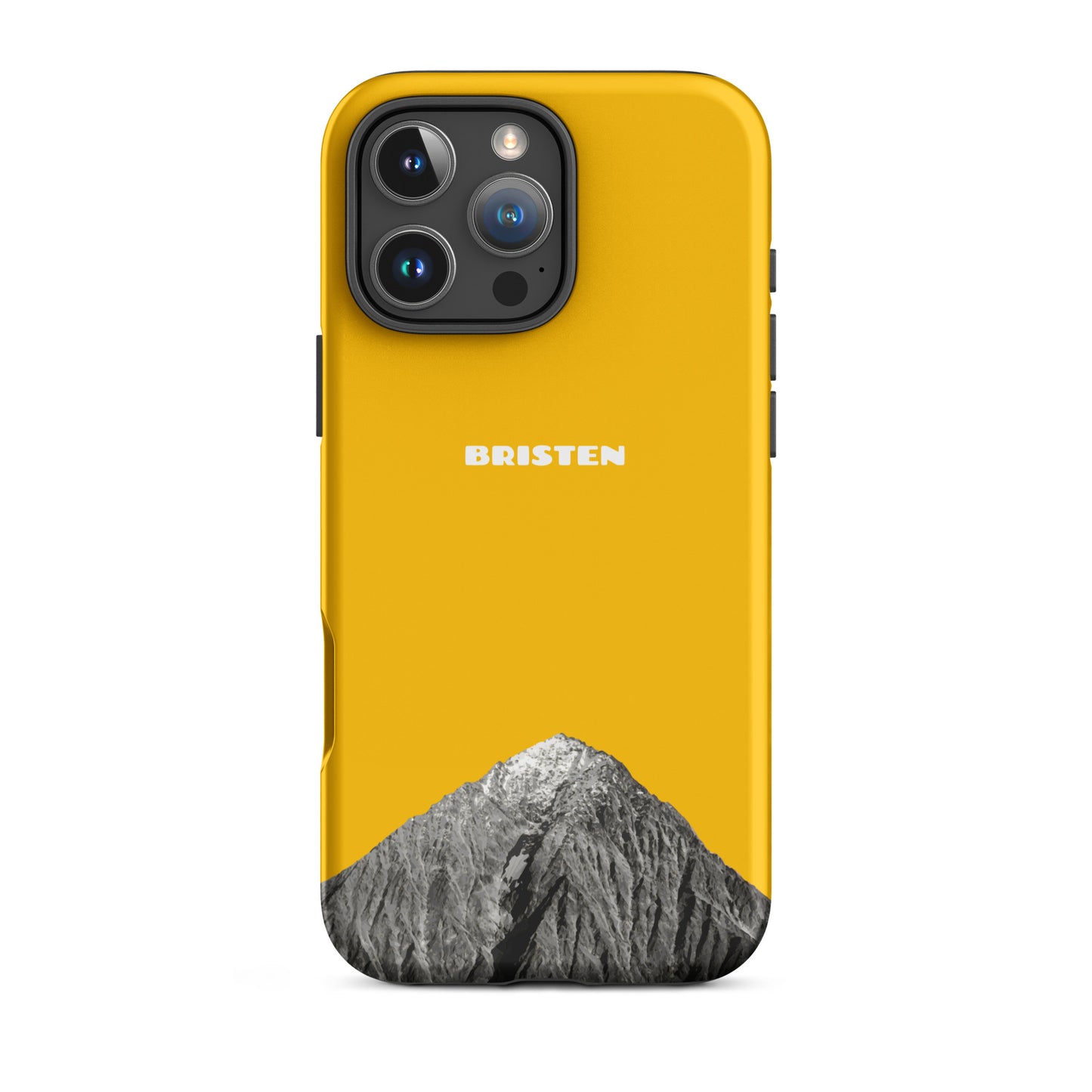 Goldgelbe iPhone Hülle aus hochwertigem Kunstleder mit elegantem Design für Apple iPhone 16 Pro Max