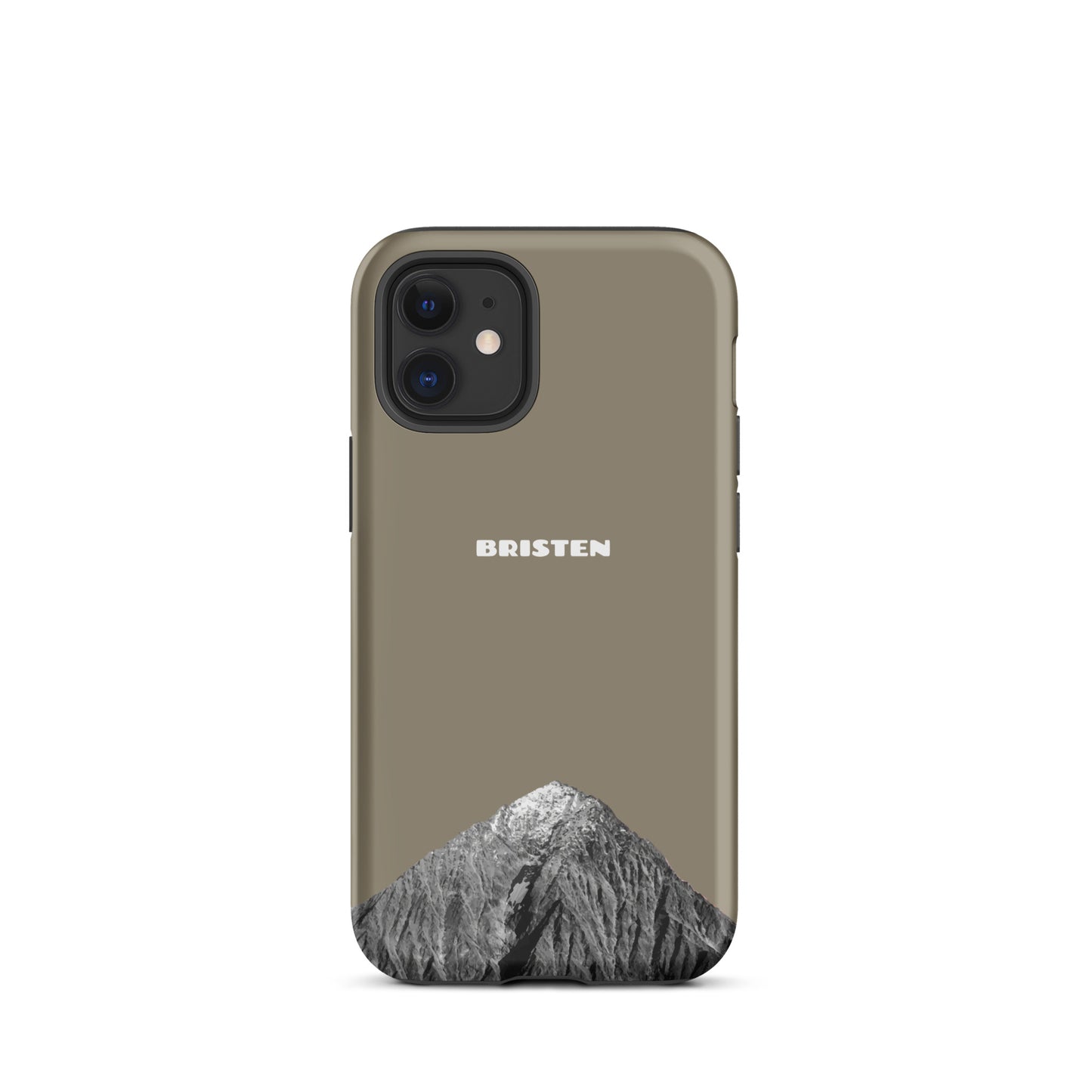 iPhone Case - Bristen - Graubraun für das Apple iPhone (Modell: Apple iPhone 12 mini)