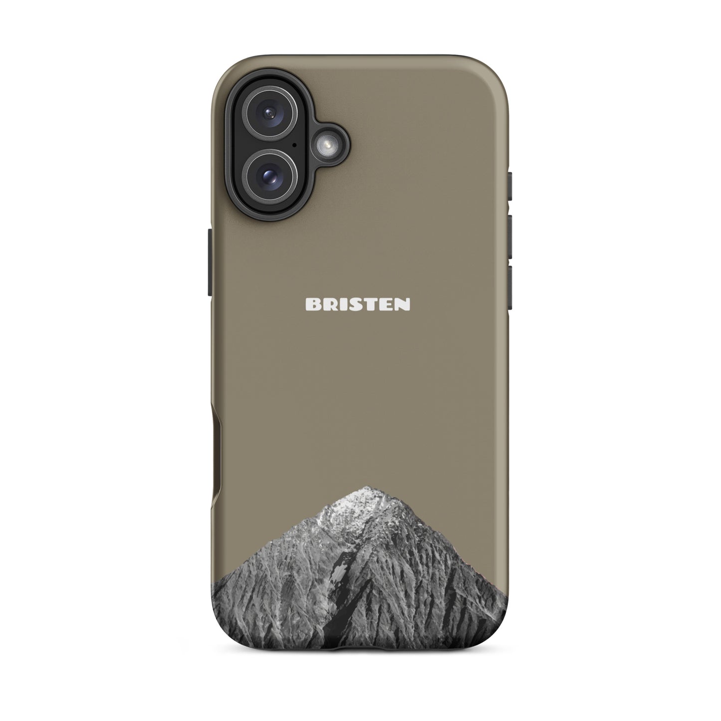 iPhone Case - Bristen - Graubraun für das Apple iPhone (Modell: Apple iPhone 16 Plus)