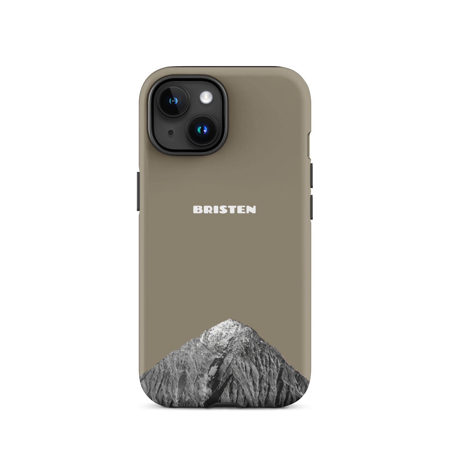 iPhone Case - Bristen - Graubraun für das Apple iPhone (Modell: Apple iPhone 15)