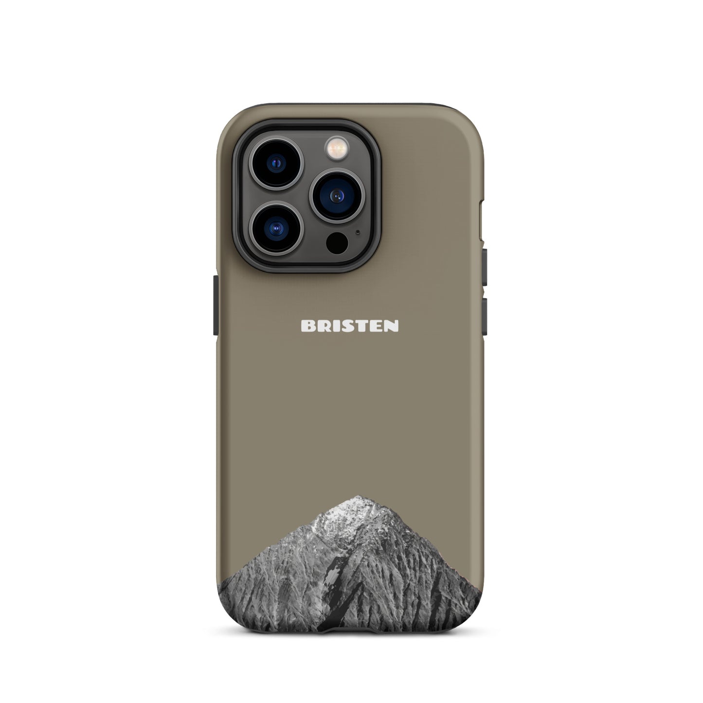 iPhone Case - Bristen - Graubraun für das Apple iPhone (Modell: Apple iPhone 14 Pro)