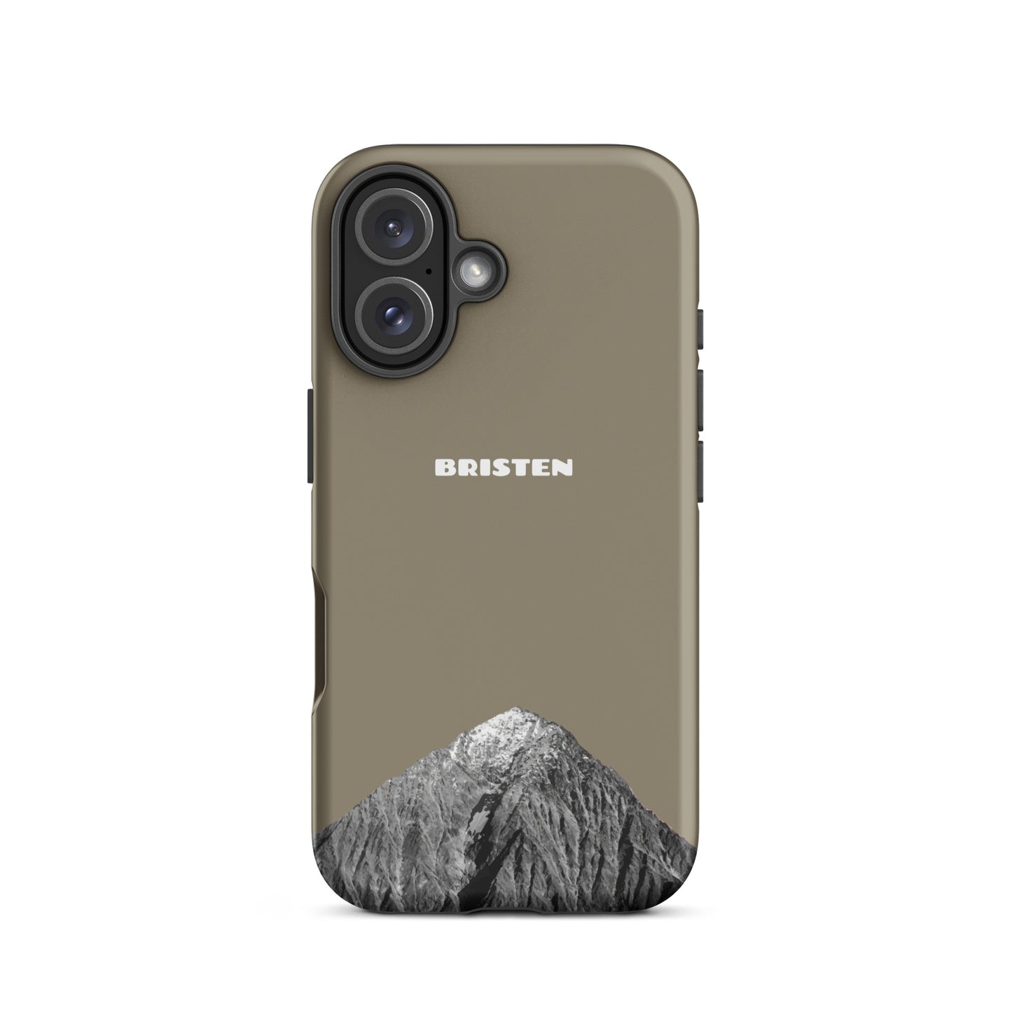 iPhone Case - Bristen - Graubraun für das Apple iPhone (Modell: Apple iPhone 16)