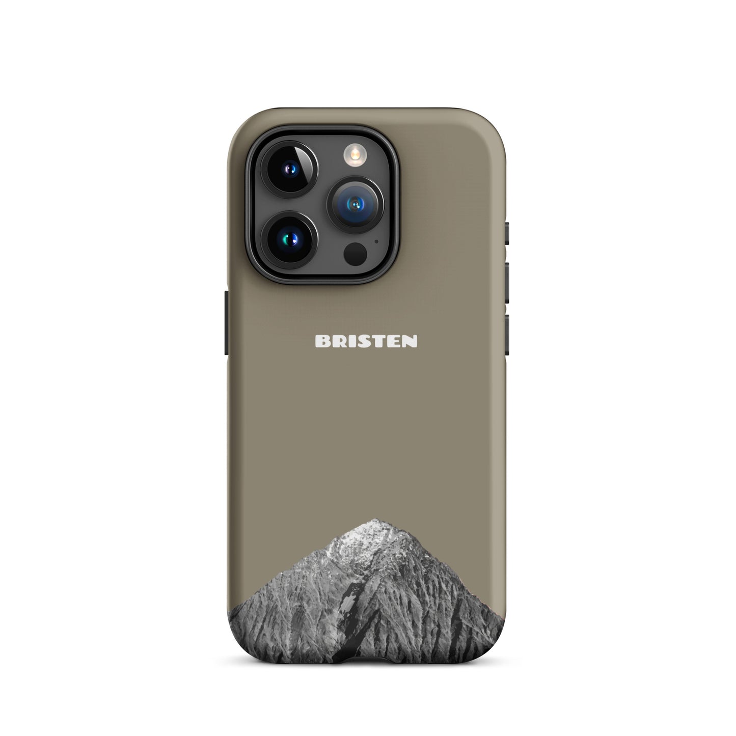 iPhone Case - Bristen - Graubraun für das Apple iPhone (Modell: Apple iPhone 15 Pro)