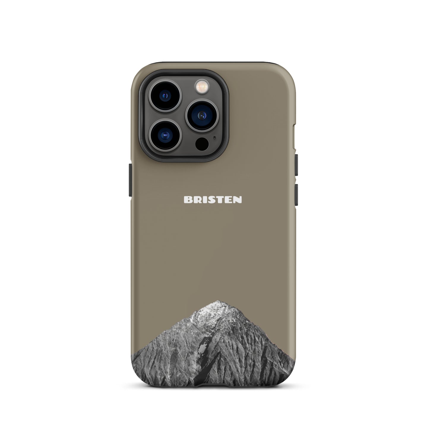 iPhone Case - Bristen - Graubraun für das Apple iPhone (Modell: Apple iPhone 13 Pro)