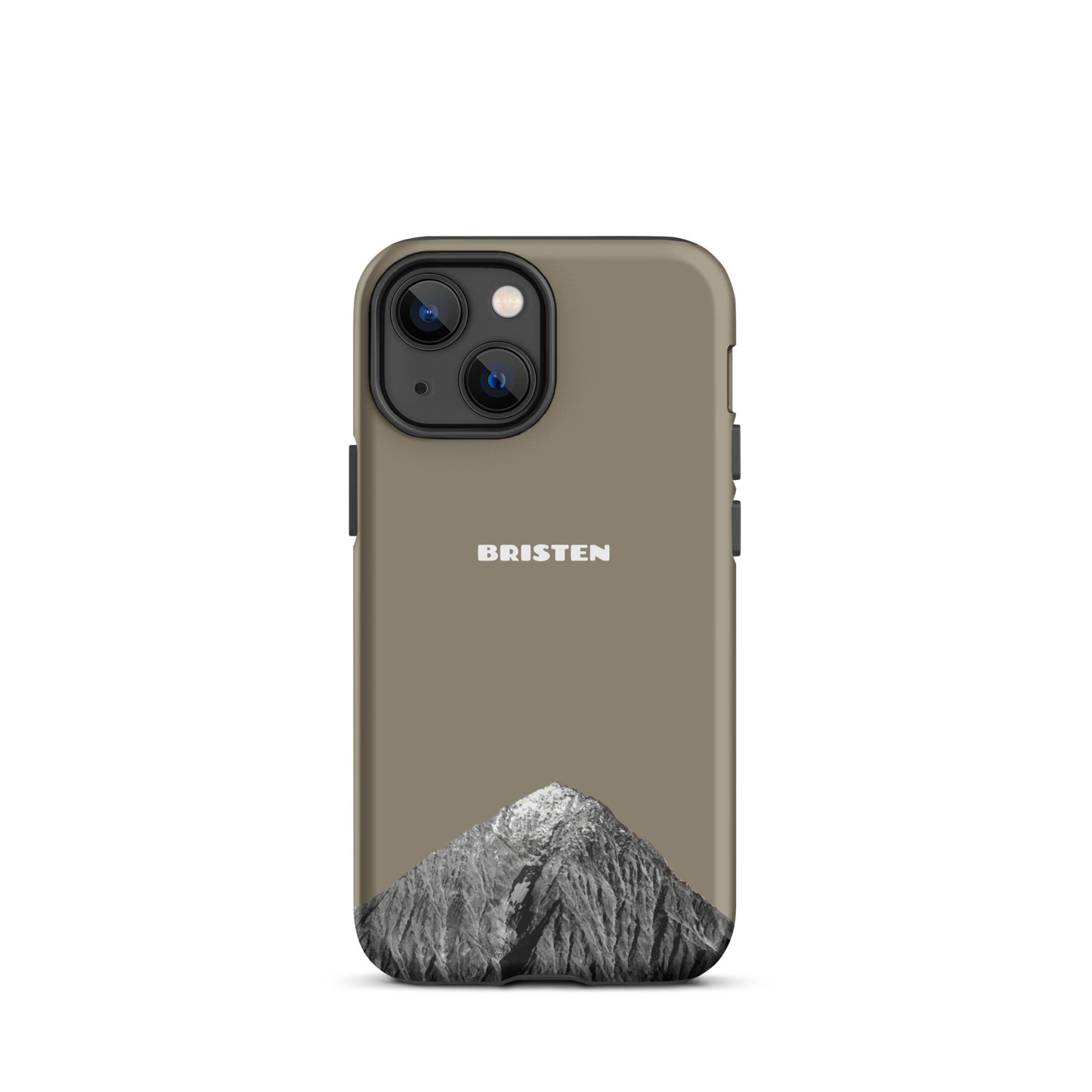 iPhone Case - Bristen - Graubraun für das Apple iPhone (Modell: Apple iPhone 13 mini)