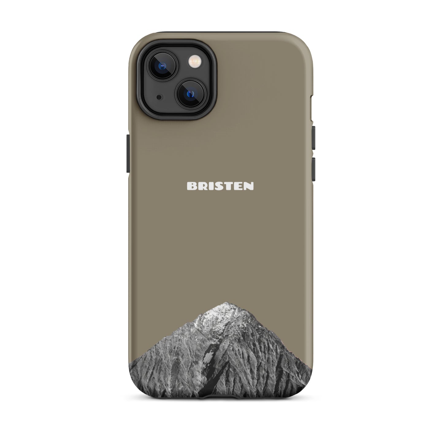 iPhone Case - Bristen - Graubraun für das Apple iPhone (Modell: Apple iPhone 14 Plus)