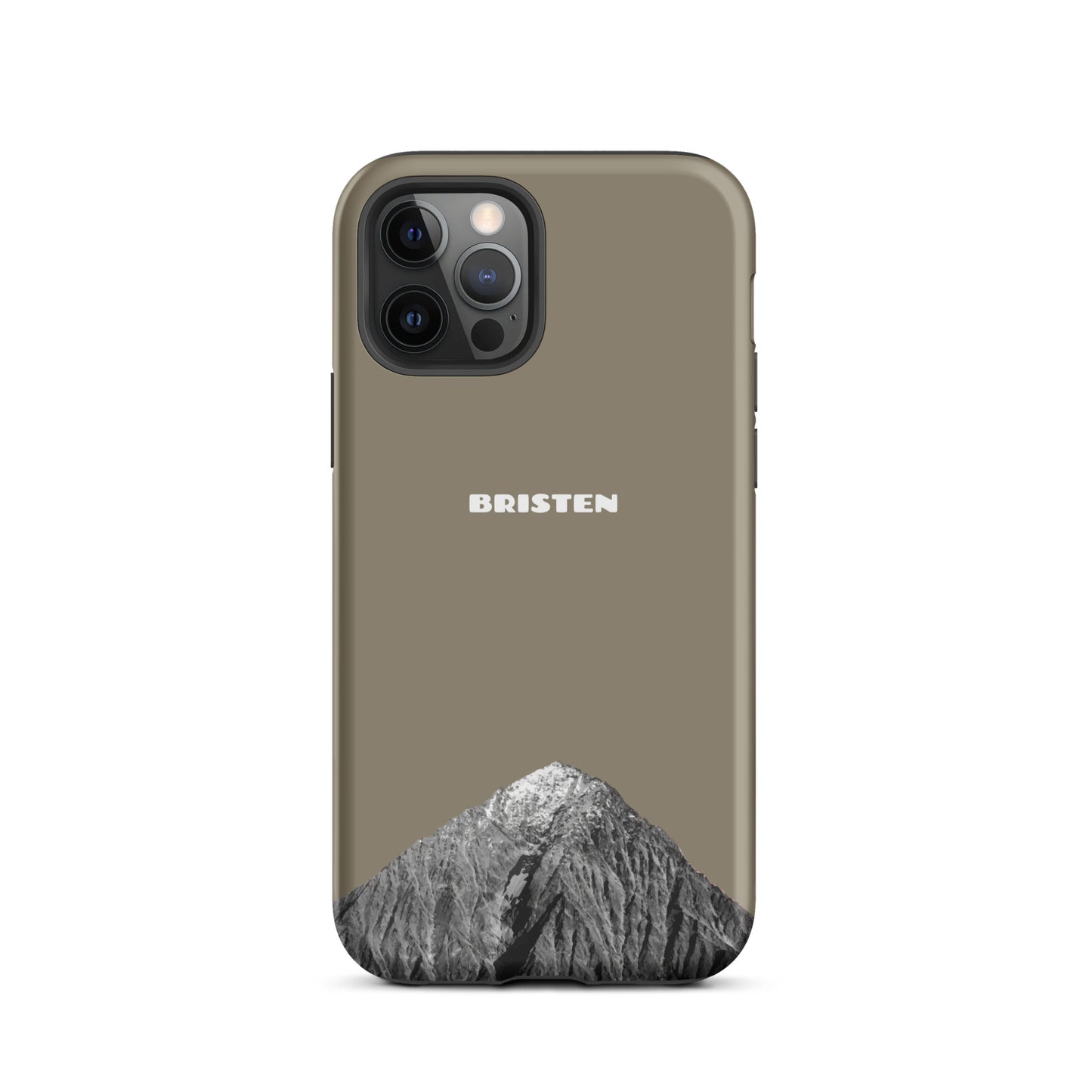 iPhone Case - Bristen - Graubraun für das Apple iPhone (Modell: Apple iPhone 12 Pro)