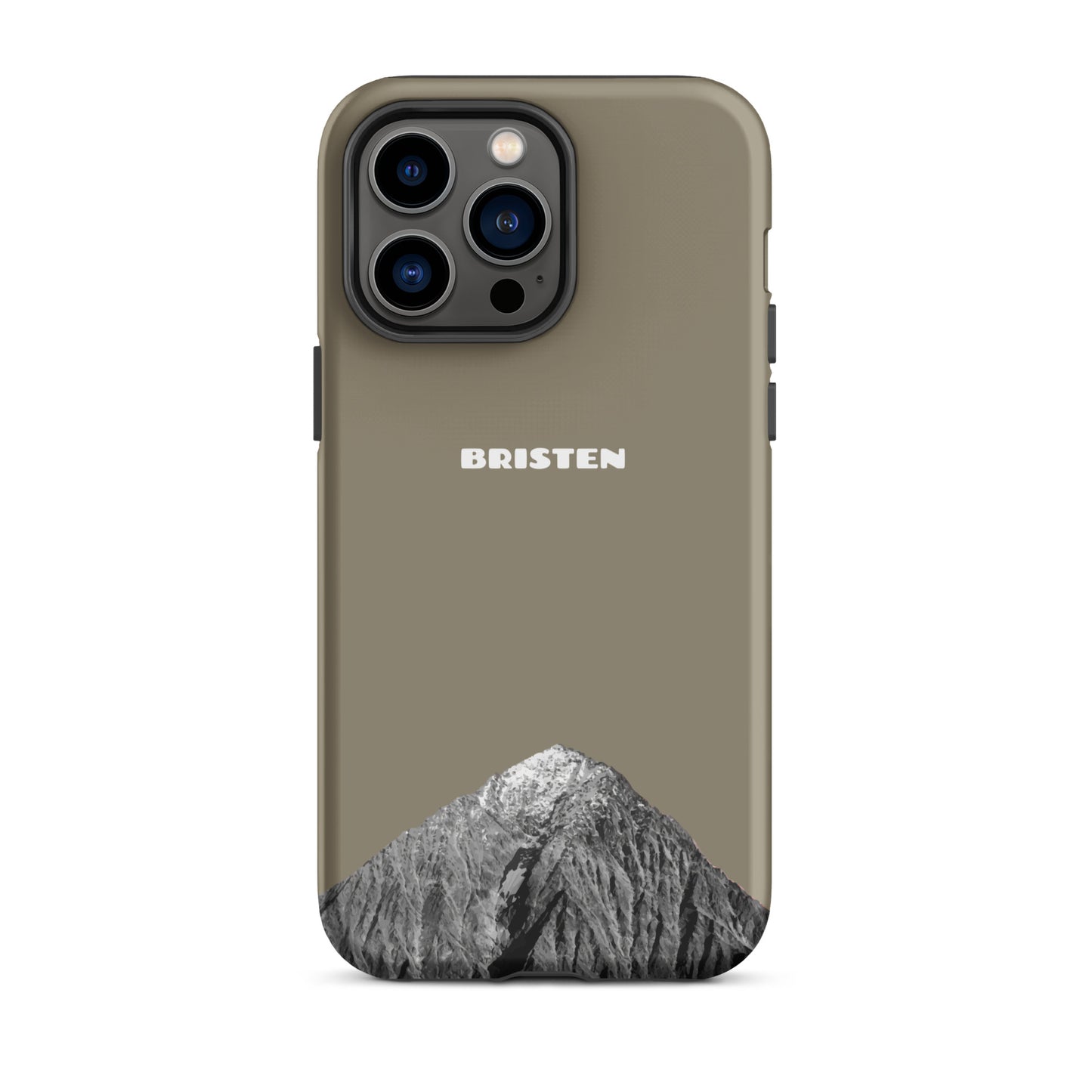 iPhone Case - Bristen - Graubraun für das Apple iPhone (Modell: Apple iPhone 14 Pro Max)