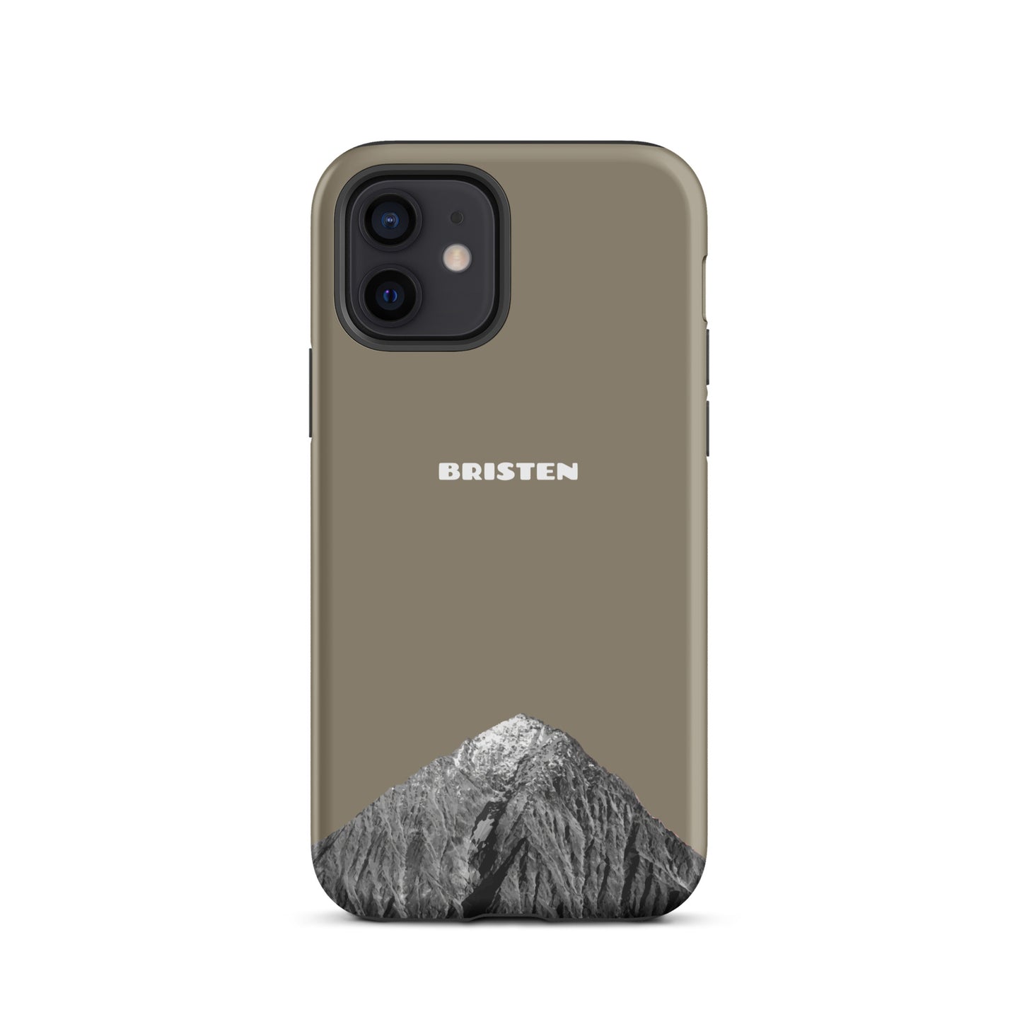 iPhone Case - Bristen - Graubraun für das Apple iPhone (Modell: Apple iPhone 12)