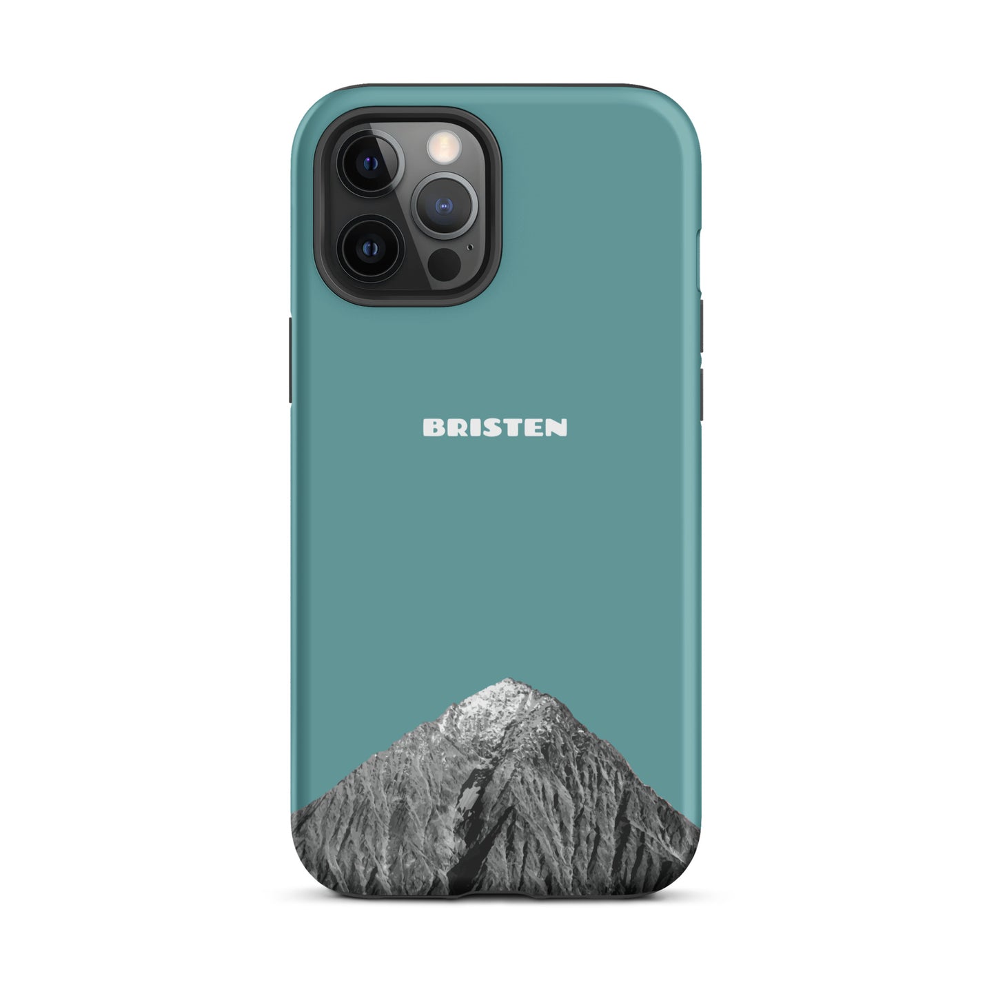 Kadettenblaue iPhone 12 Pro Max Hülle aus hochwertigem Silikon von Bristen, stoßfest und elegant.