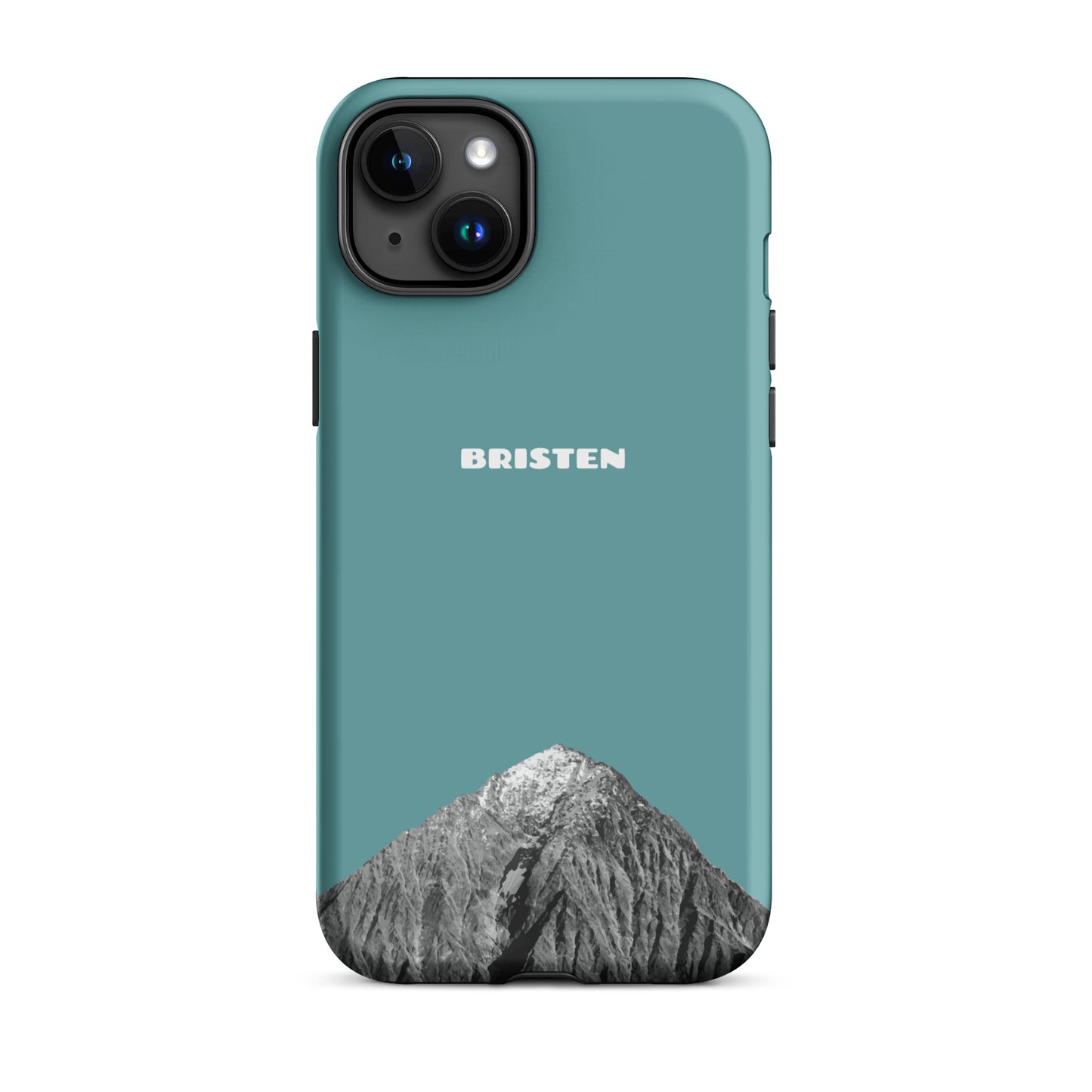 Kadettenblaue iPhone 15 Plus Hülle aus strapazierfähigem Material mit strukturierter Oberfläche