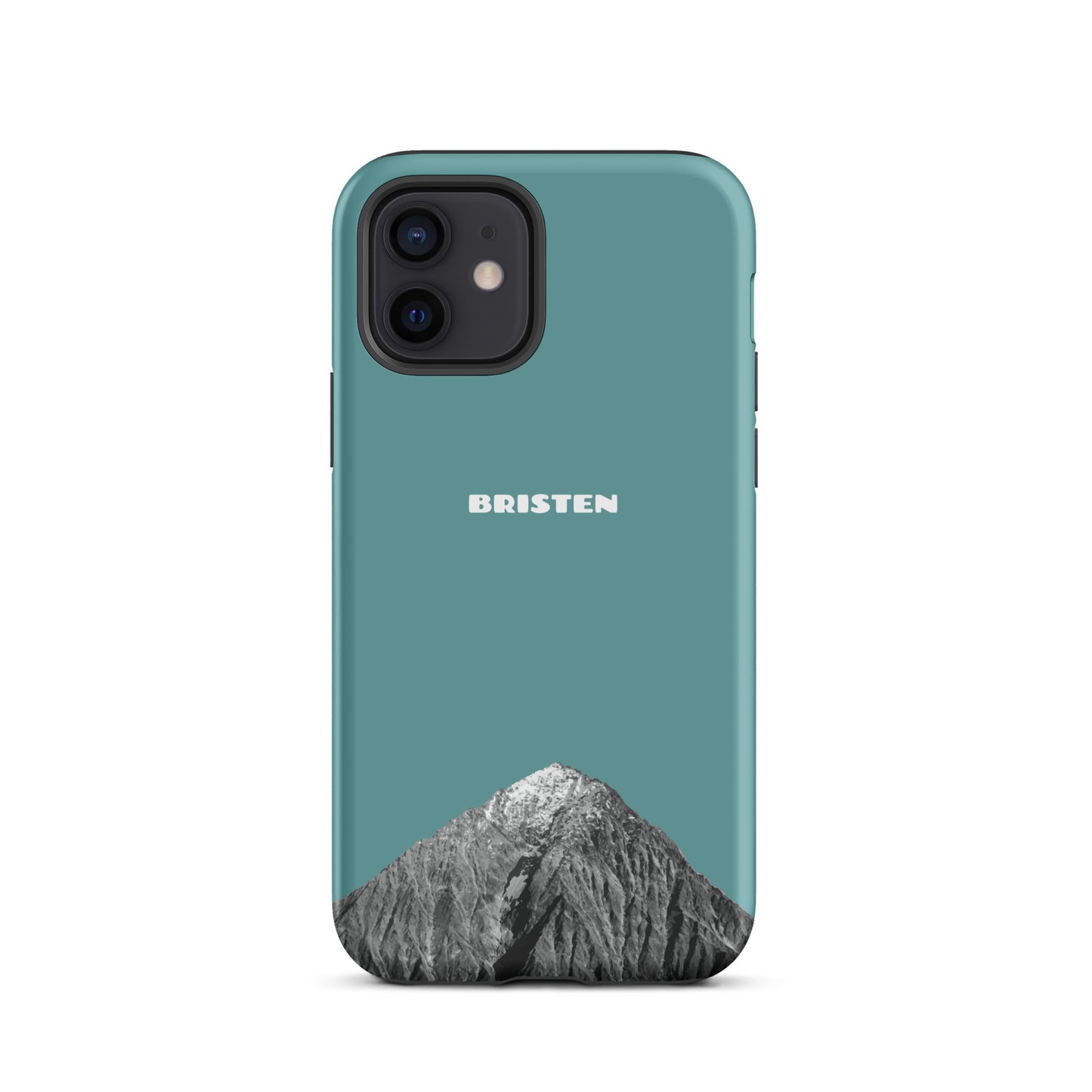 Kadettenblaue iPhone 12 Hülle aus strapazierfähigem Material mit präzisen Ausschnitten für alle Anschlüsse