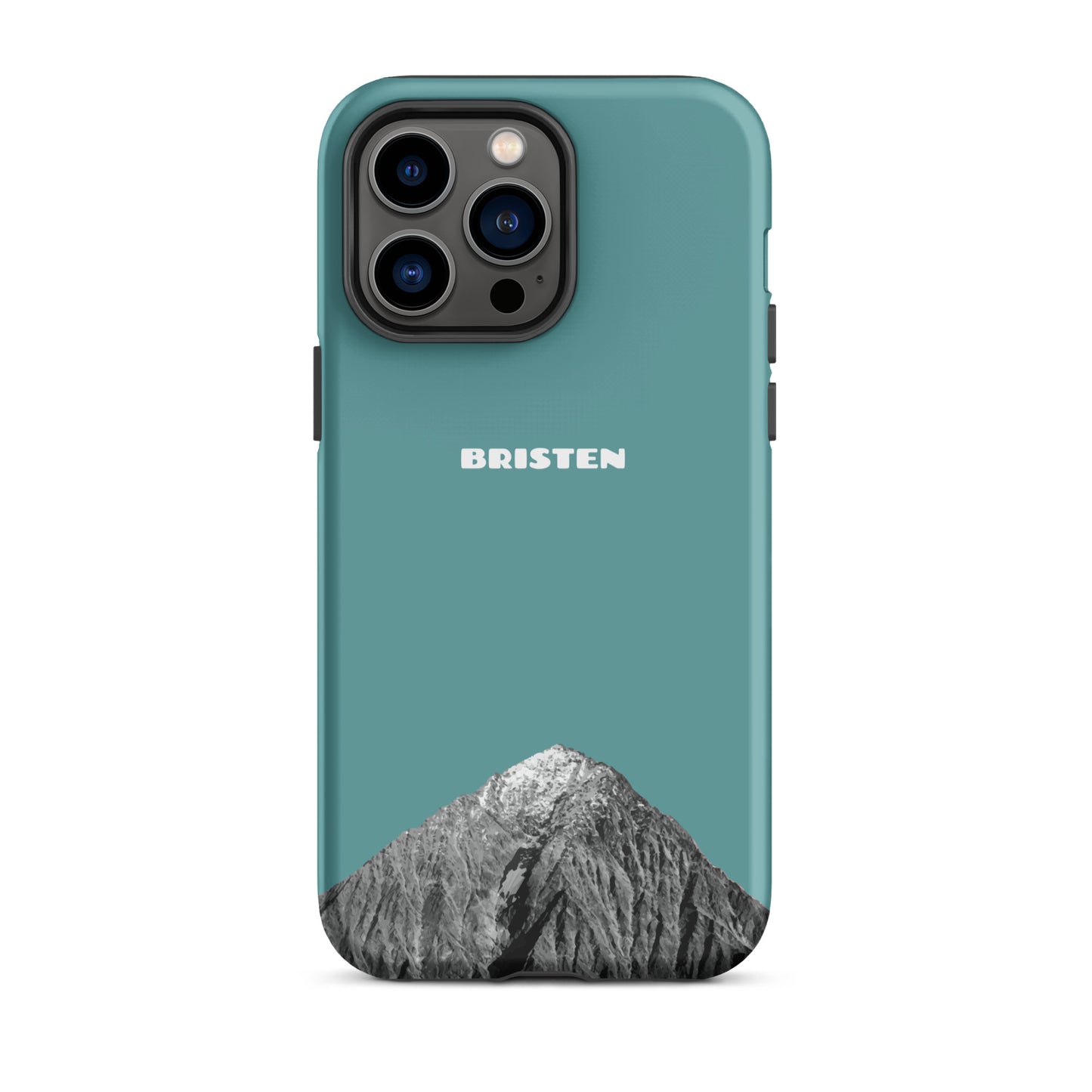 Kadettenblaue iPhone 14 Pro Max Hülle aus Leder mit strukturierter Oberfläche von Bristen