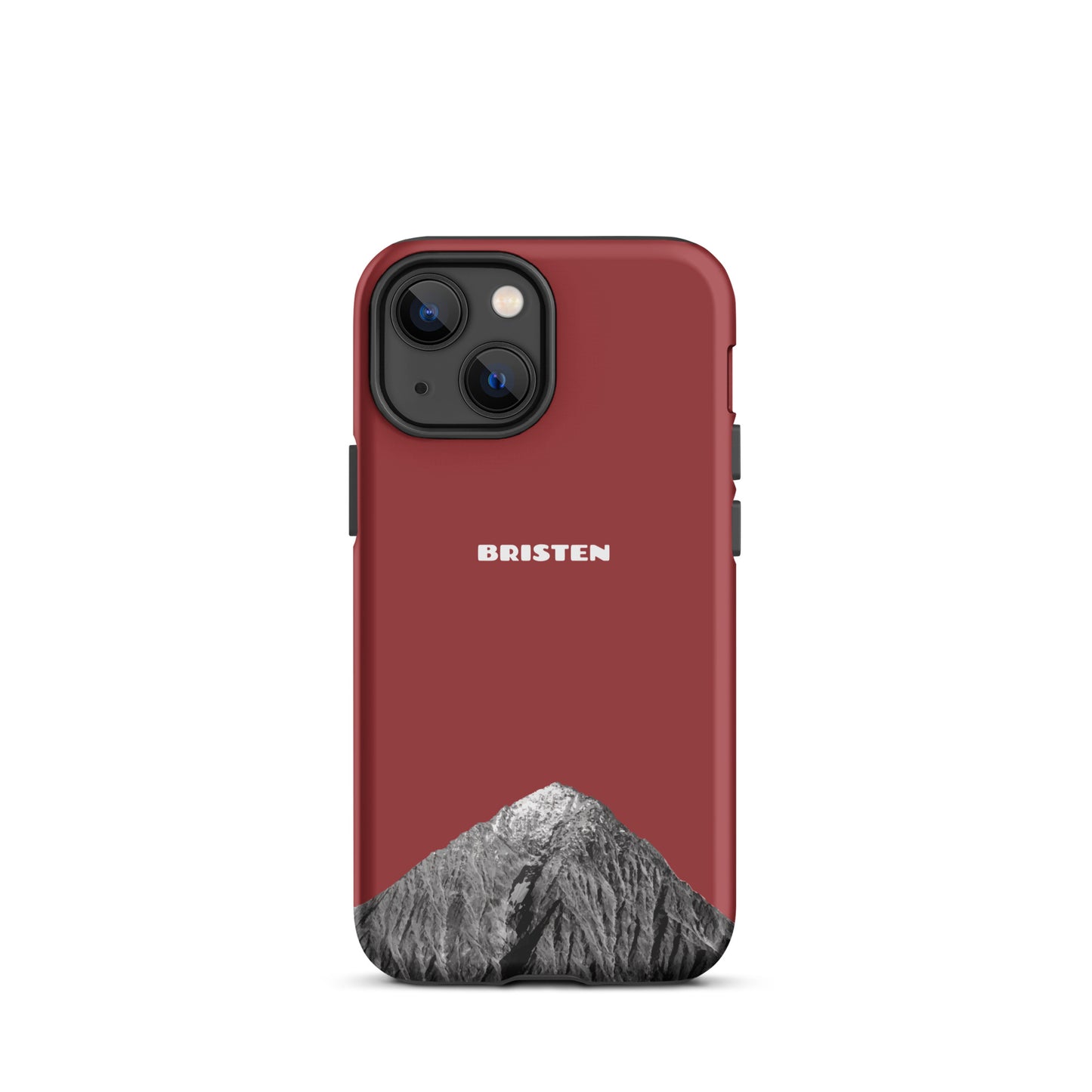 Rote iPhone 13 mini Handyhülle aus Kunstleder mit strukturierter Oberfläche und präzisen Ausschnitten